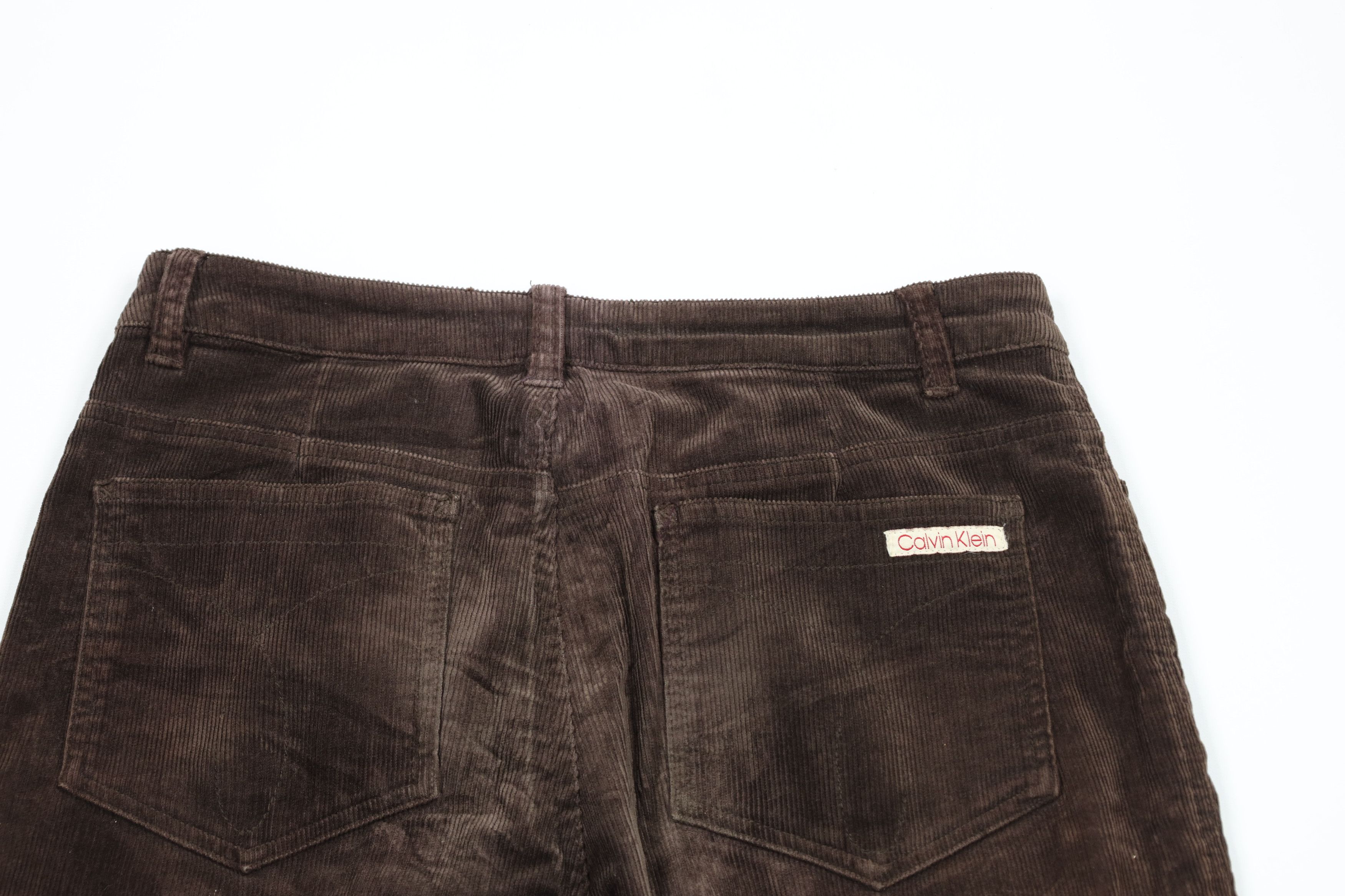 Calvin Klein × Vintage Vintage 90s Calvin Klein Flared Wide Leg Corduroy Pants Size US 32 / EU 48 - 9 Thumbnail