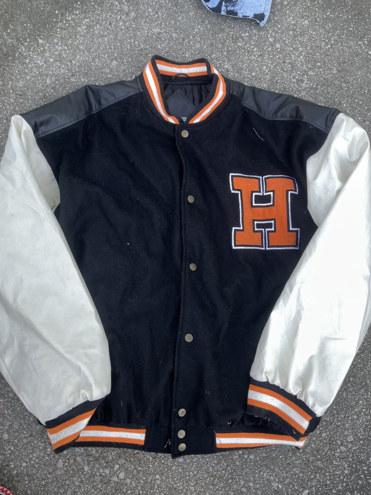 image of Vintage 90's Hooters Varsity Jacket in Black, Men's (Size 2XL)