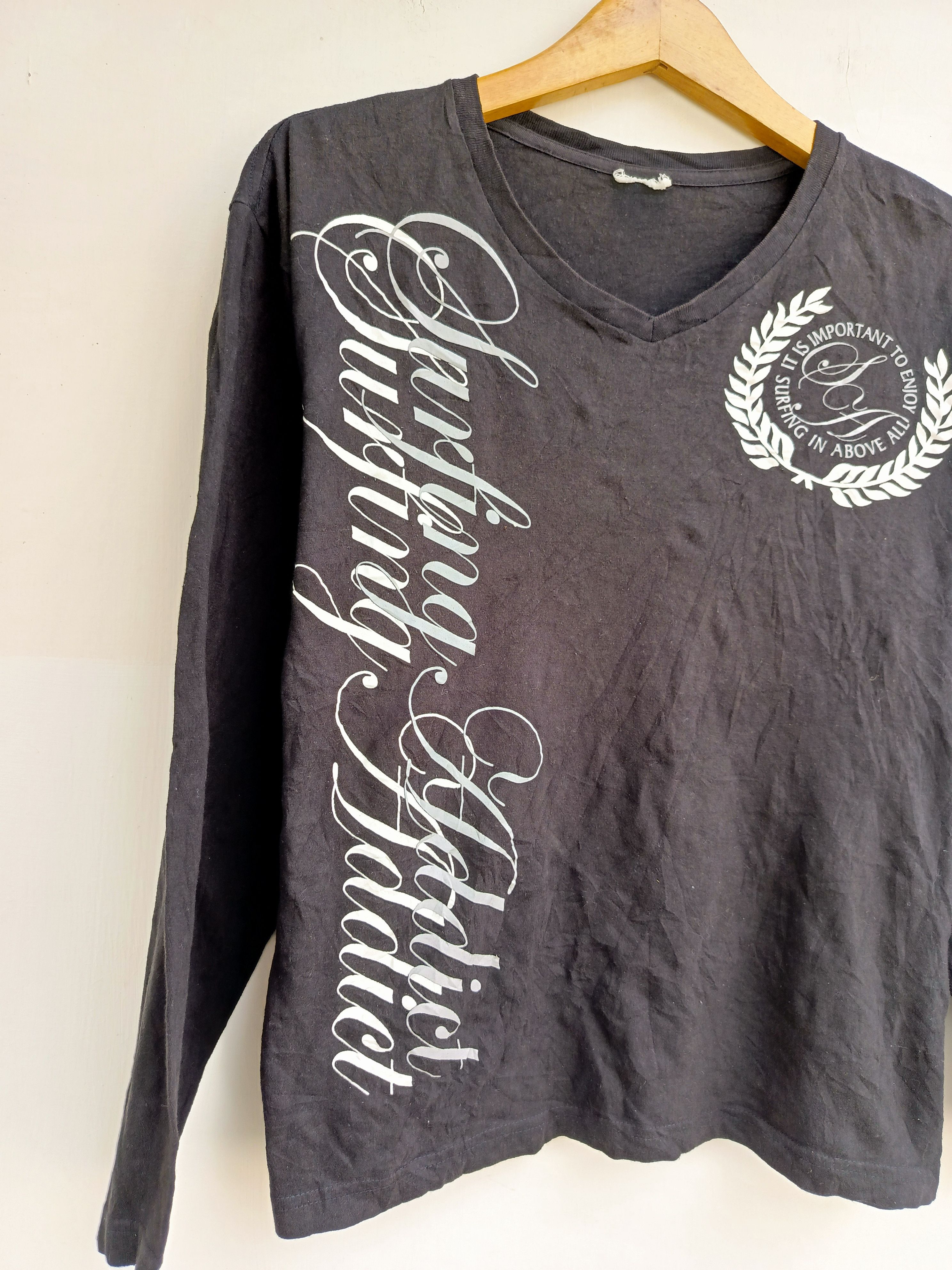 Japanese Brand Surfing Addict Script Long Sleeve Tee Size US L / EU 52-54 / 3 - 3 Thumbnail