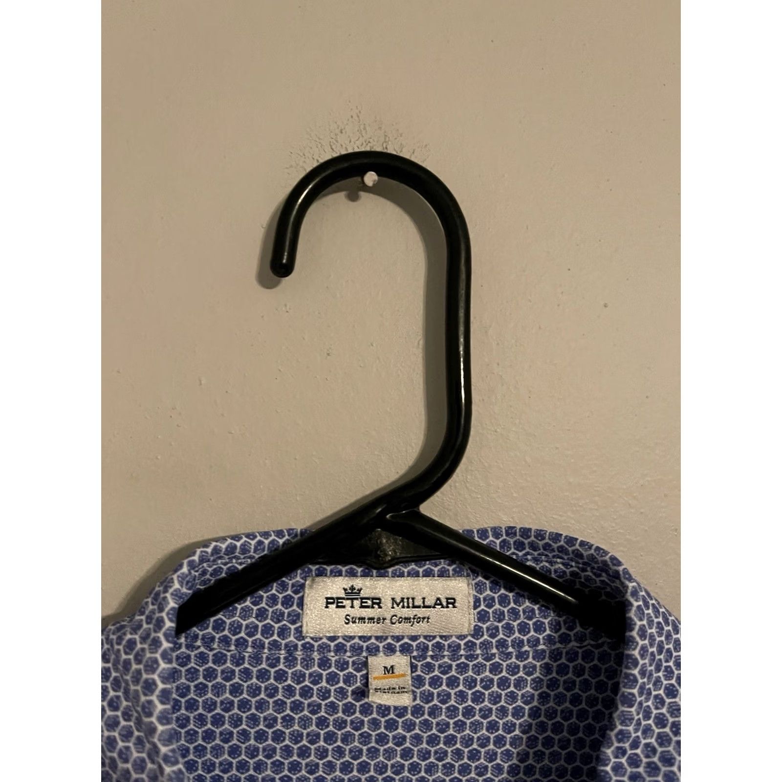 Peter Millar Peter Millar Summer Comfort Polo Shirt - Men's M Short Sleeve Blue Geometric Golf Shirt Size US M / EU 48-50 / 2 - 3 Thumbnail