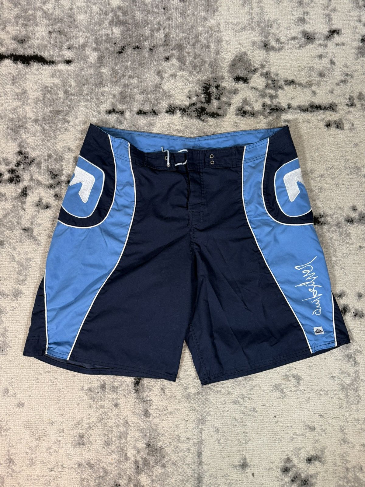 Quiksilver Y2K Quiksilver Blue Navy BoardShorts Size US 38 / EU 54 - 1 Thumbnail