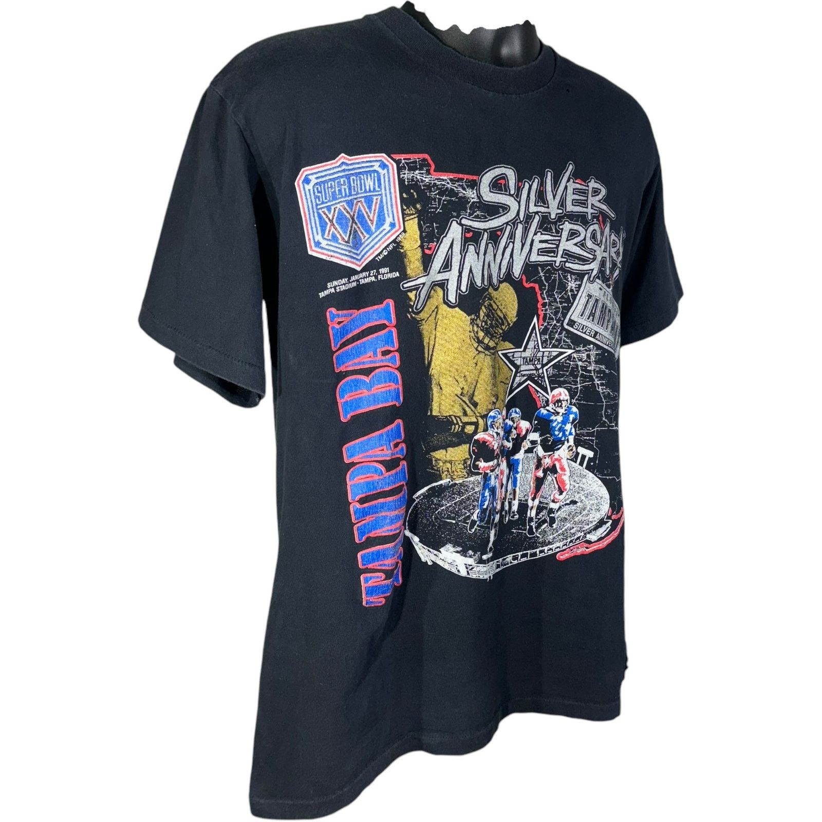 Nutmeg Vintage Nutmeg Super Bowl XXV Tampa Bay NFL Tee Size US L / EU 52-54 / 3 - 4 Thumbnail