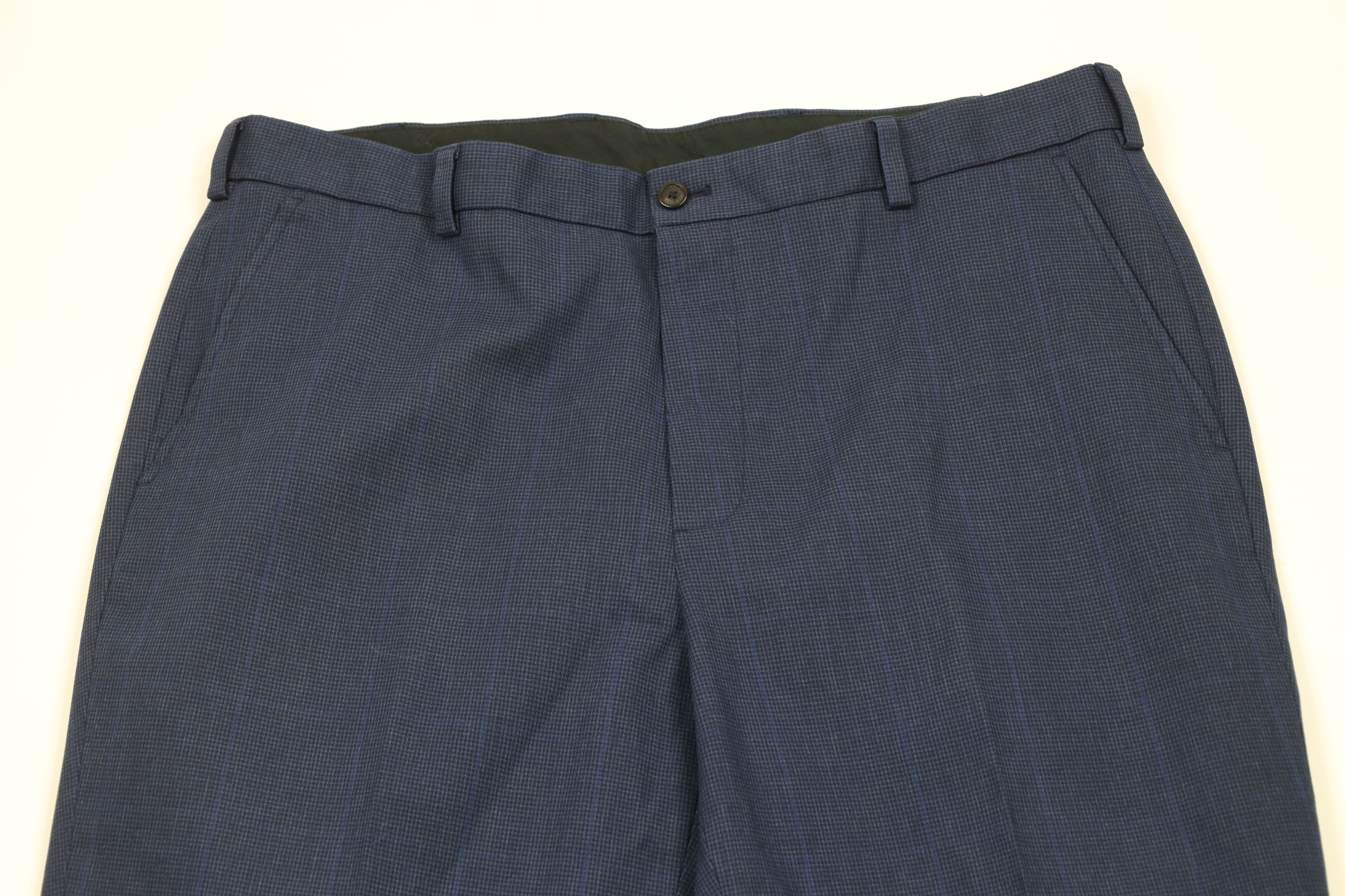 Brooks Brothers × Vintage Brooks Brothers Chino Clark Houndstooth Dress Pants Blue Size US 38 / EU 54 - 2 Thumbnail
