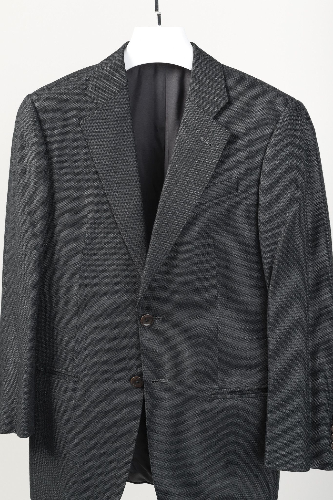 Armani Collezioni Armani Collezioni Grey Micro-Dot Tailored Blazer Size 36R - 3 Thumbnail