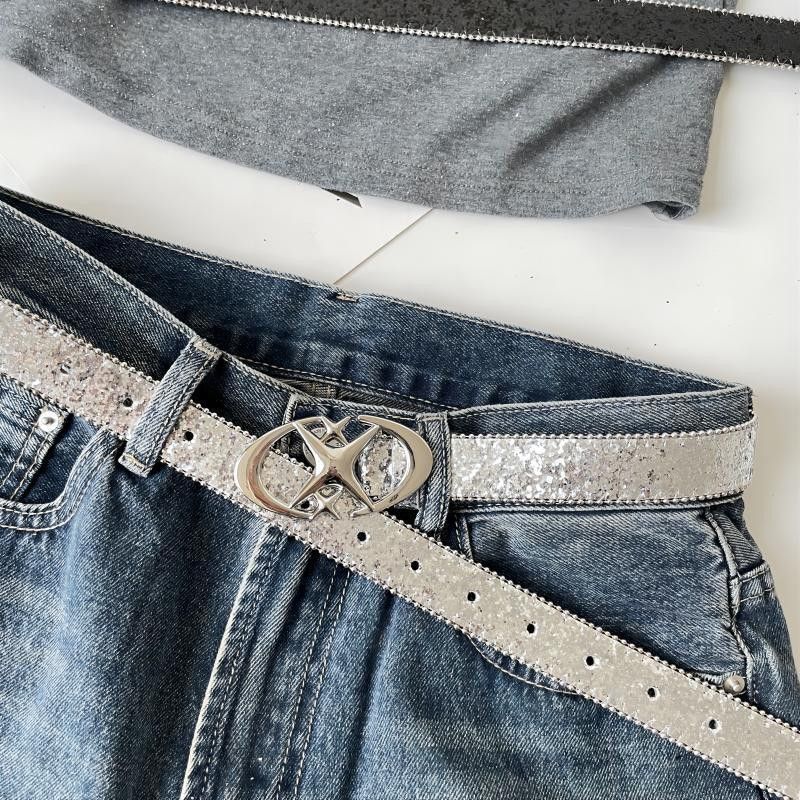Designer Dark Vintage Belt Riveted Belts Menswear Accessories Size ONE SIZE - 5 Thumbnail