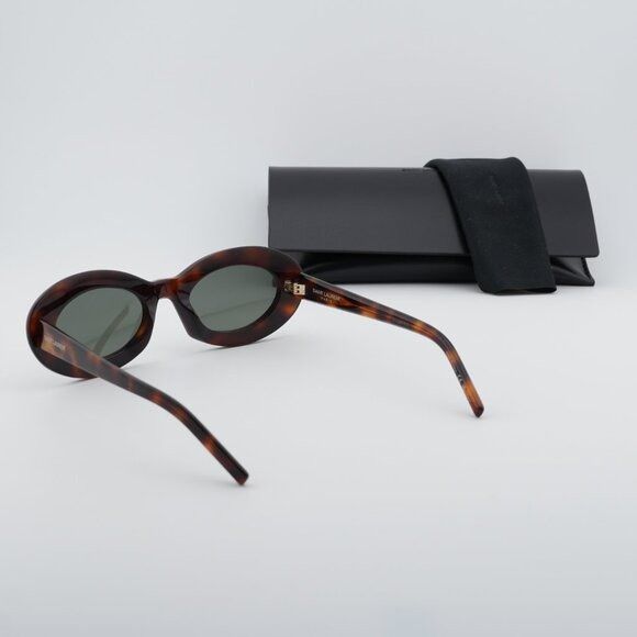 Saint Laurent Paris Saint Laurent SL 594 009 Sunglasses Havana Oval Frame Size ONE SIZE - 9 Thumbnail