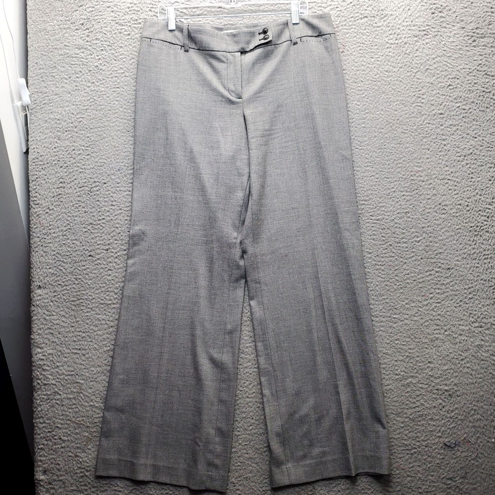 Loft LOFT 2 Piece Suit Jacket & Marisa Pants Womens 12/14 Gray Formal Single Breasted Size 34" / US 12 / IT 48 - 2 Thumbnail