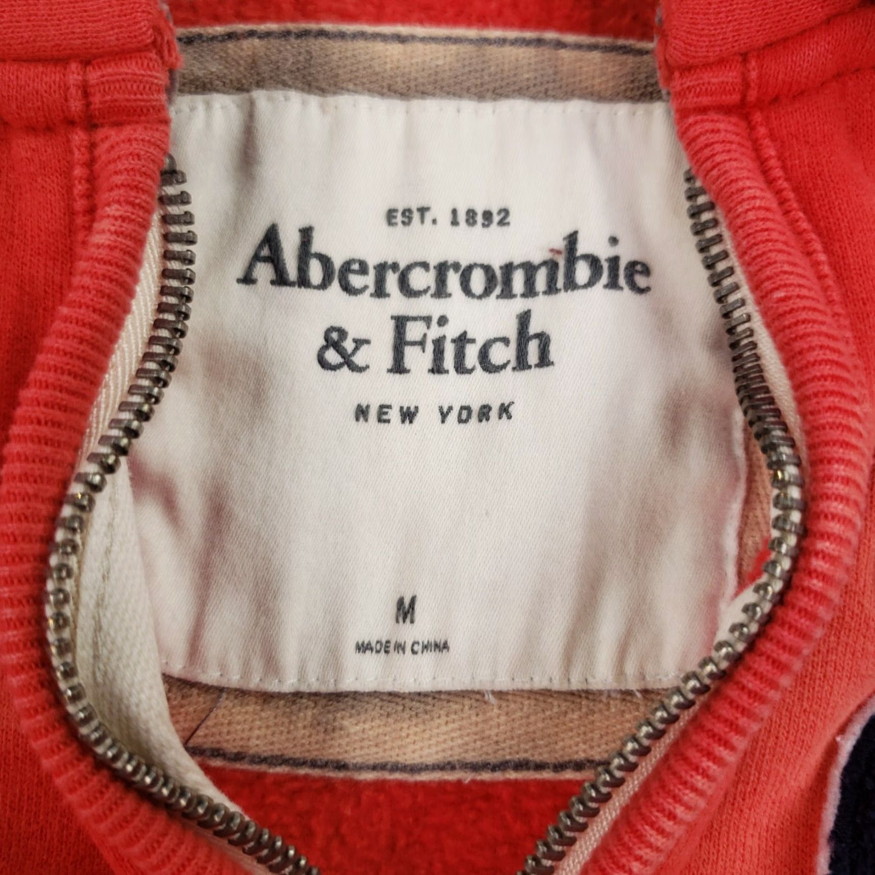 Abercrombie & Fitch Abercrombie Fitch Hoodie Womens Medium Red Hooded Full Zip Pockets Casual Size M / US 6-8 / IT 42-44 - 5 Thumbnail