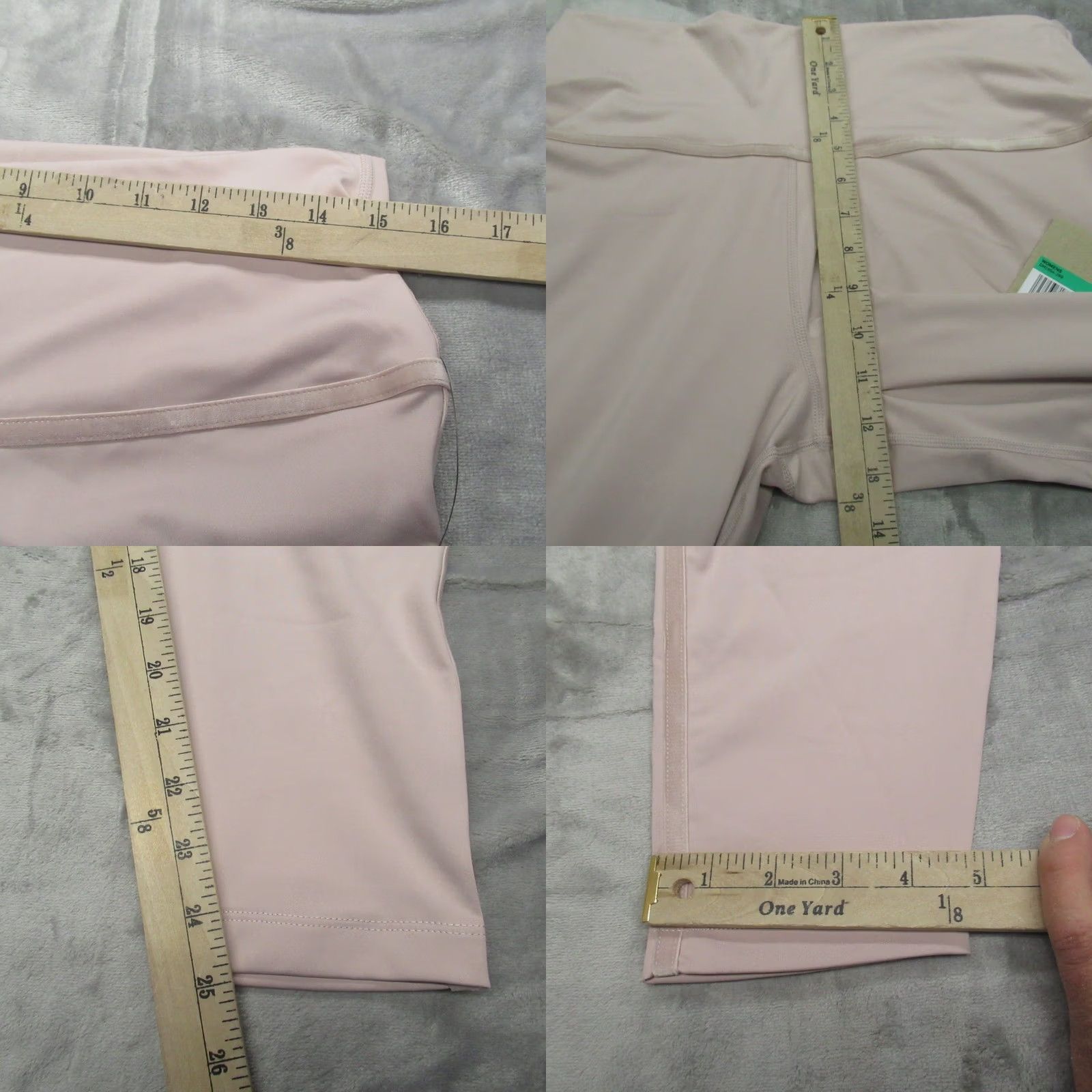 Nike Nike Yoga Leggings Womens XL Light Pink 7/8 Length High Rise Training Cropped Ankle Solid Lightweight Stretch Performance Activewear Workout Gear Size 40" / US 18 - 8 Thumbnail