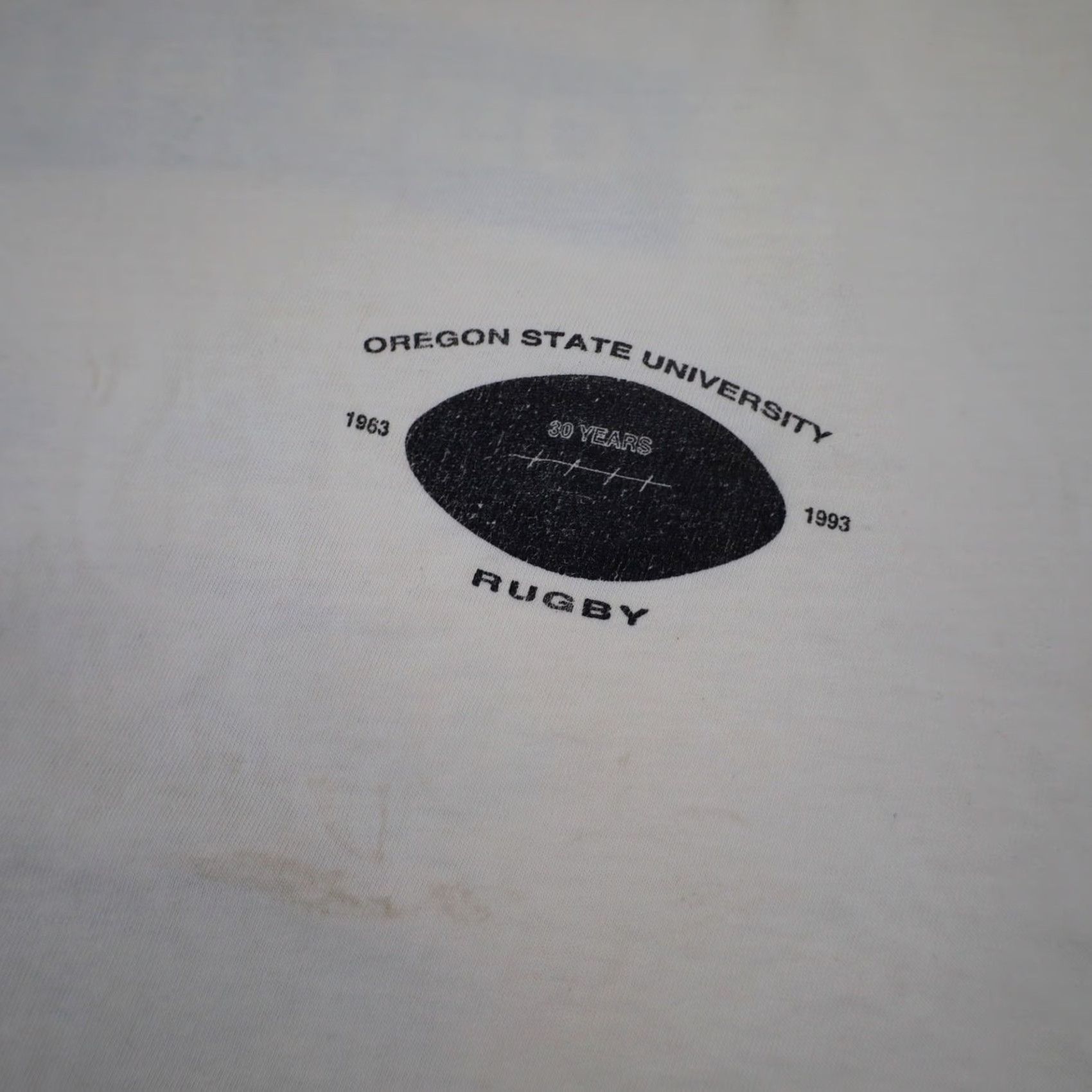 Vintage VINTAGE Oregon State Beavers OSU Rugby Mens XL Graphic T Shirt White Size US XL / EU 56 / 4 - 4 Thumbnail