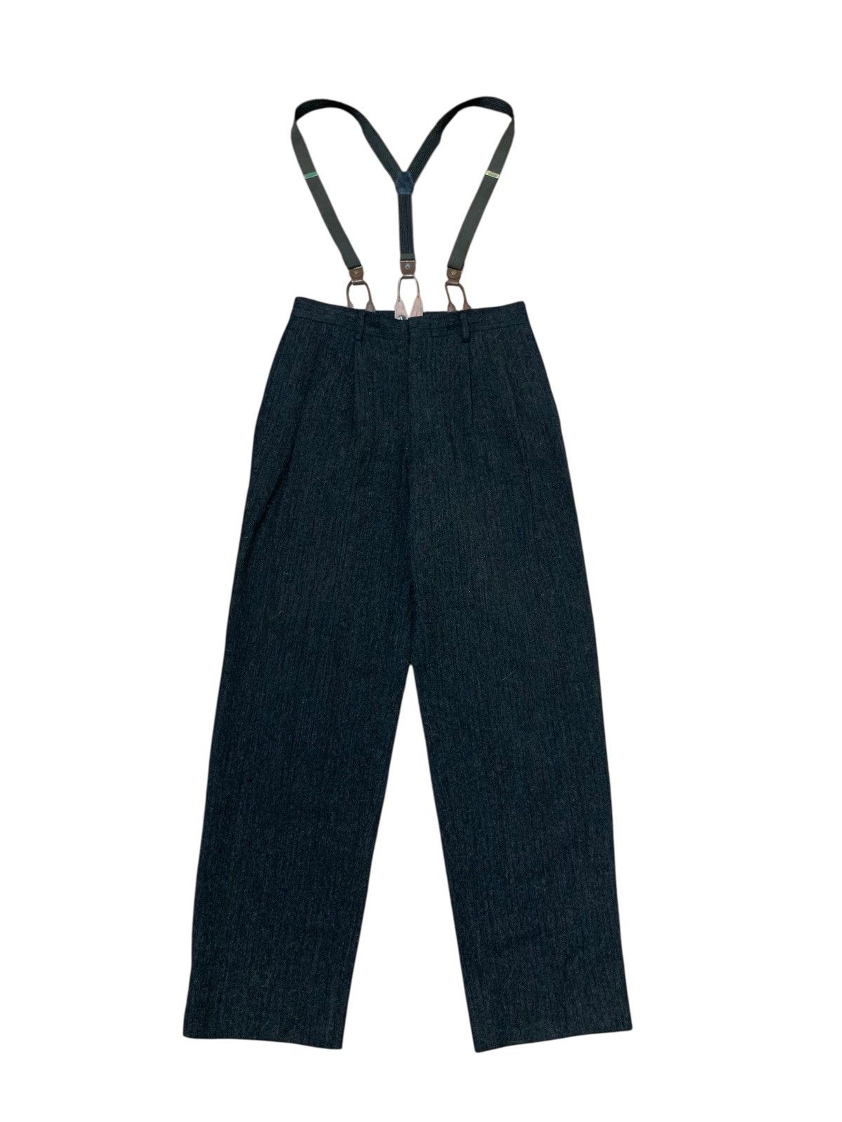 Yohji Yamamoto Vintage Xing For Men suspenders mohair wool trouser pants Size US 29 - 3 Thumbnail