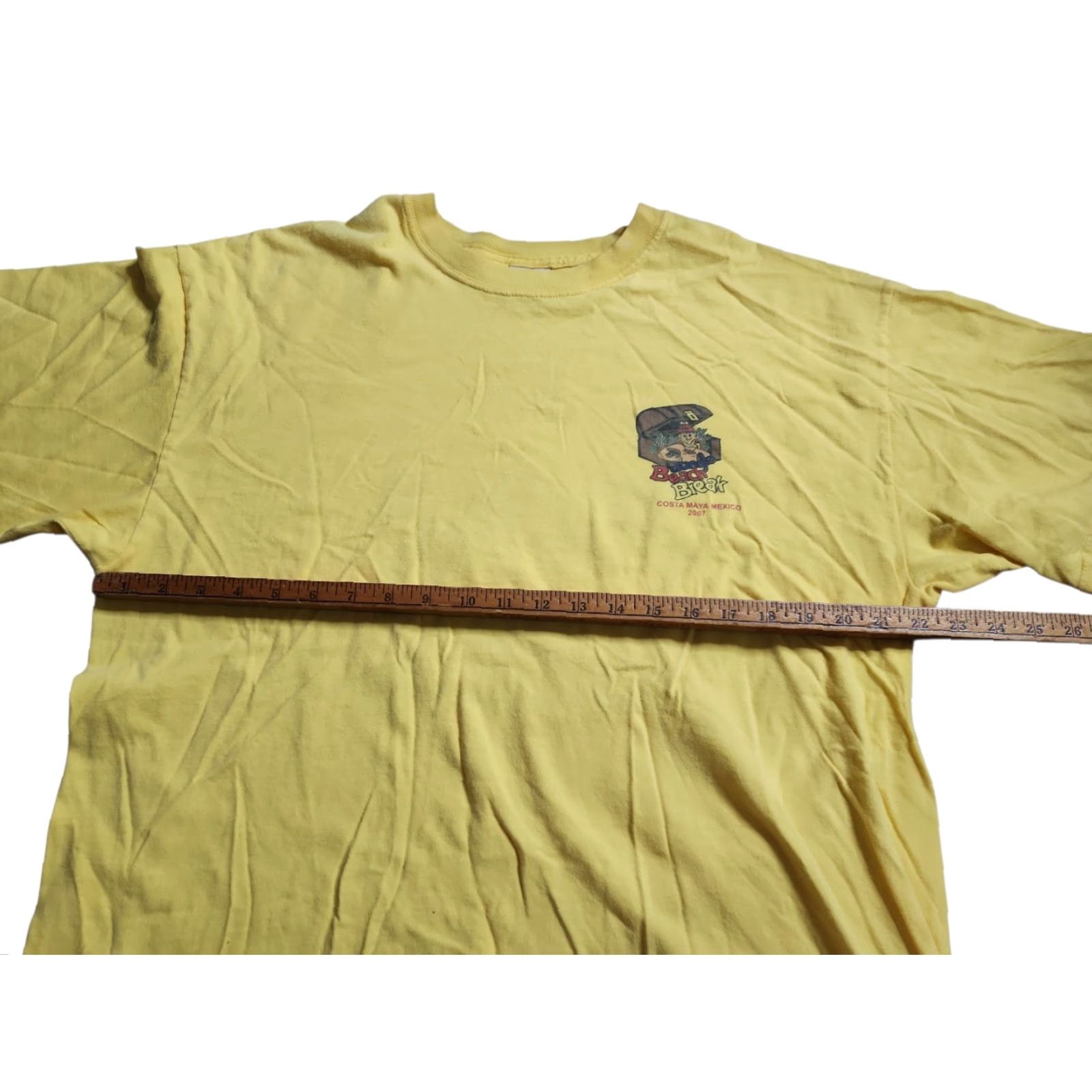 Vintage Costa Maya Mexico 2007 Beach T-Shirt Yellow Mens XL Short Sleeve Crew Neck Size US XL / EU 56 / 4 - 2 Thumbnail