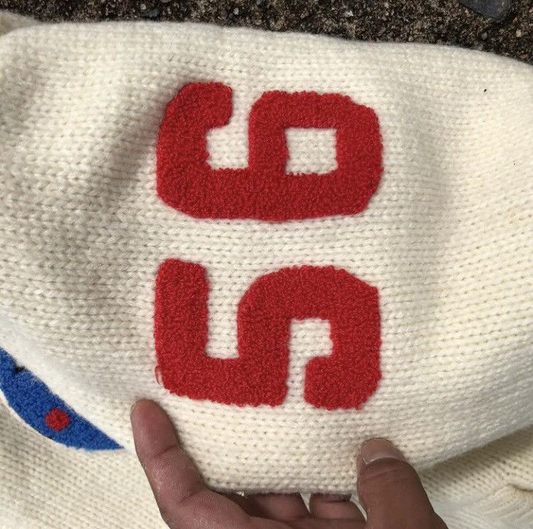 Japanese Brand × Vintage Vintage 60s Hockey Big Patch Wool Cotton Bomber Jacket Size US M / EU 48-50 / 2 - 8 Thumbnail