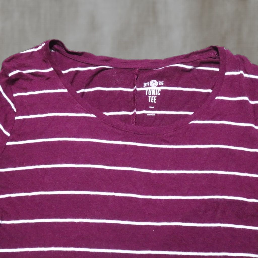 Vintage VINTAGE Authentic American Heritage Women's Tunic Shirt Long Sleeve S Purple Striped Casual Size S / US 4 / IT 40 - 1 Thumbnail