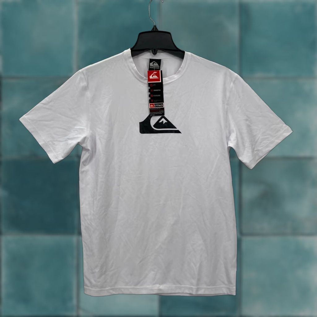 Quiksilver Quicksilver Perfect Surf T-Shirt Mens Small White Stretch Nylon Anti Microbial Size US S / EU 44-46 / 1 - 1 Thumbnail