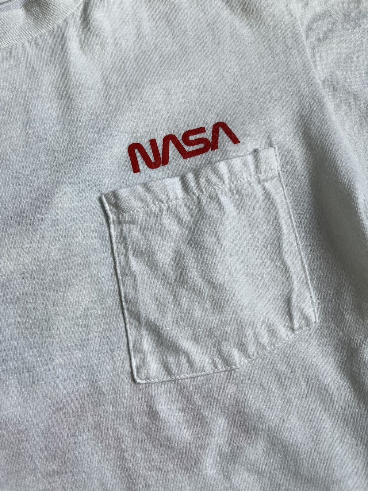 Vintage Vintage 80s NASA Single Stitch White Pocket T-shirt Size US M / EU 48-50 / 2 - 3 Thumbnail