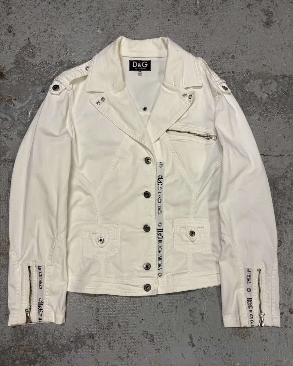 AW2004 Dolce & Gabbana Cargo Army White Jacket
