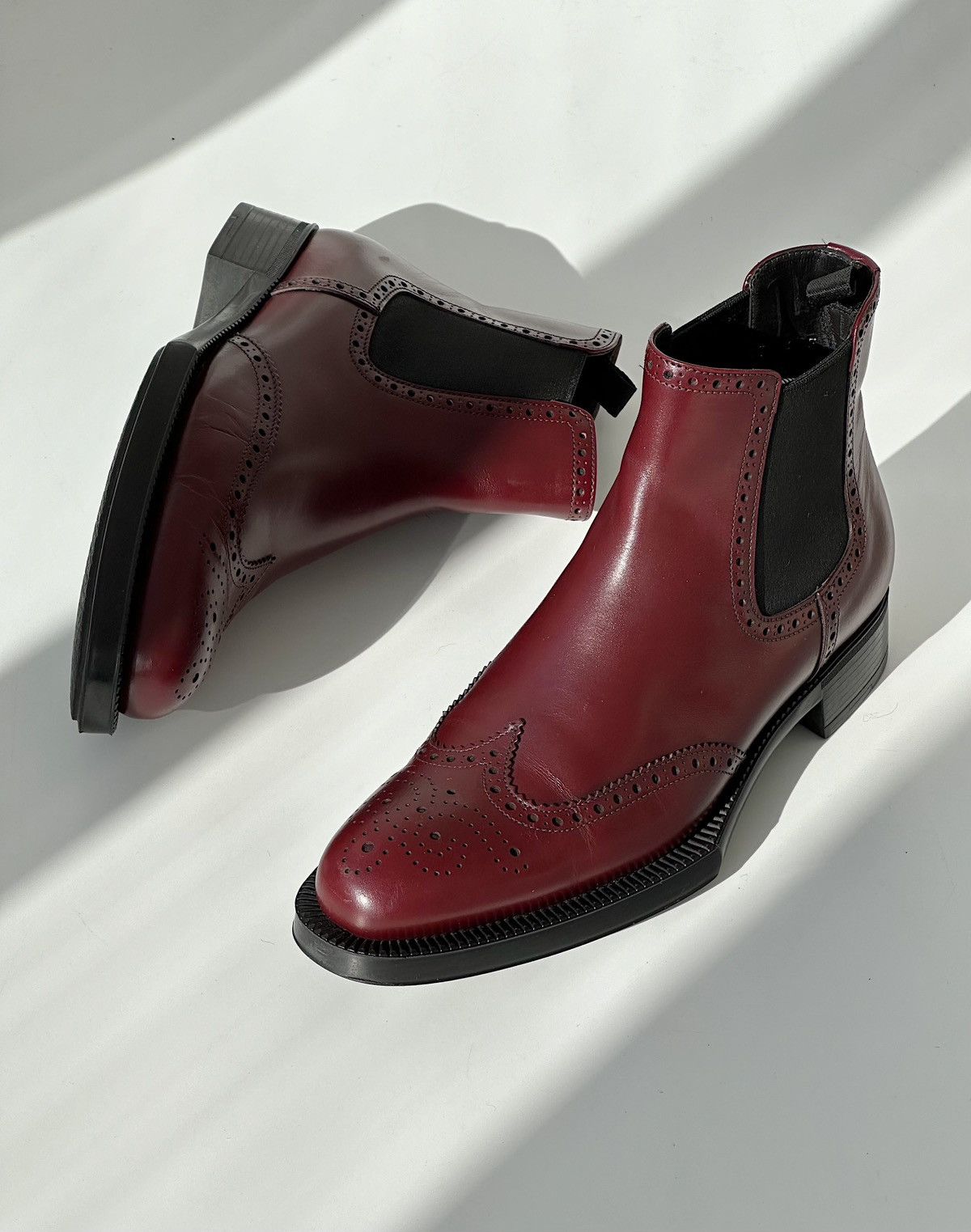 PRADA FW2012 Brogue Chelsea Boots Vintage Derby