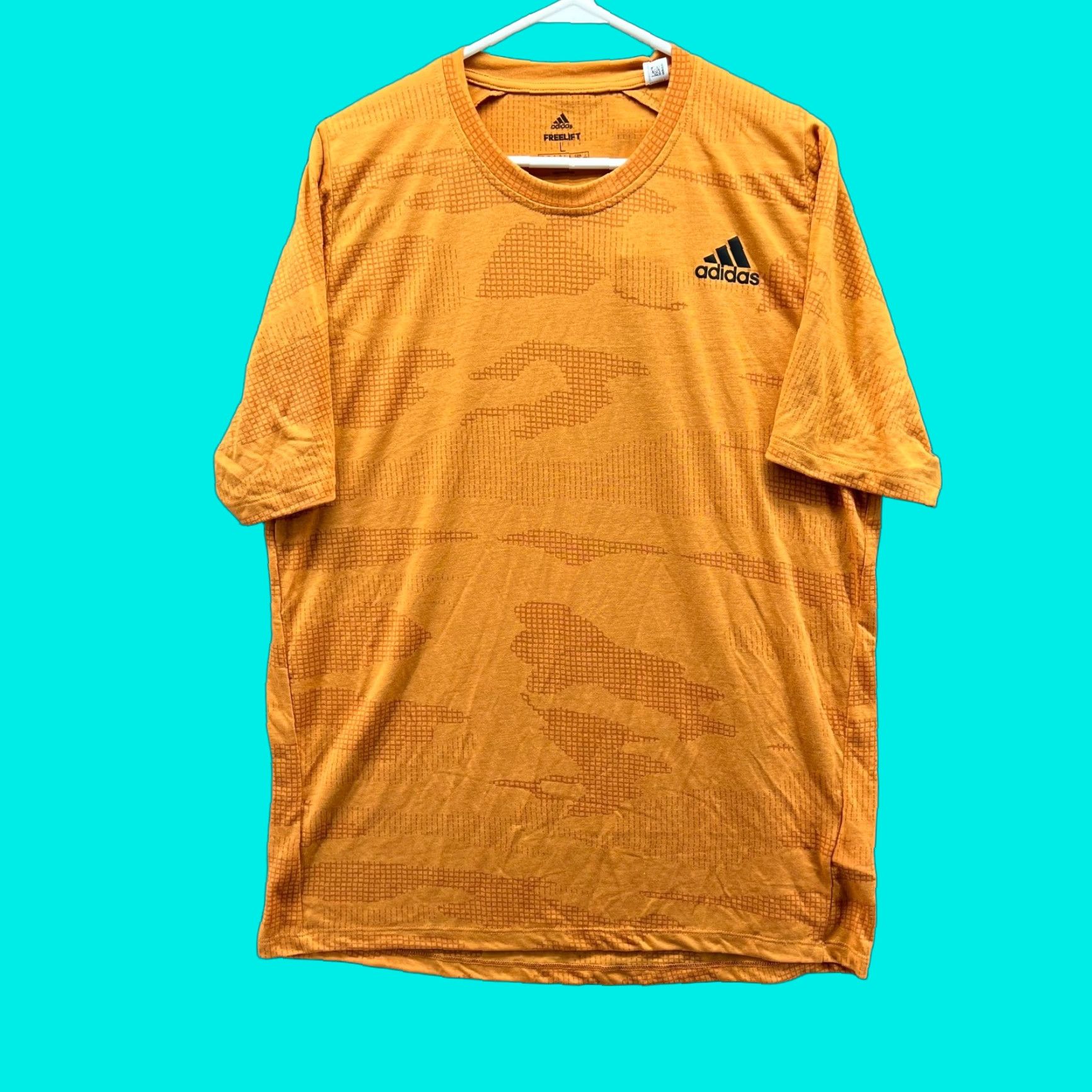 Adidas Adidas Shirt Mens Large Orange Camouflage Burnout Jersey Freelift Originals Climalite Shirt Mens Large Orange Camouflage Burnout Jersey Size US L / EU 52-54 / 3 - 1 Thumbnail