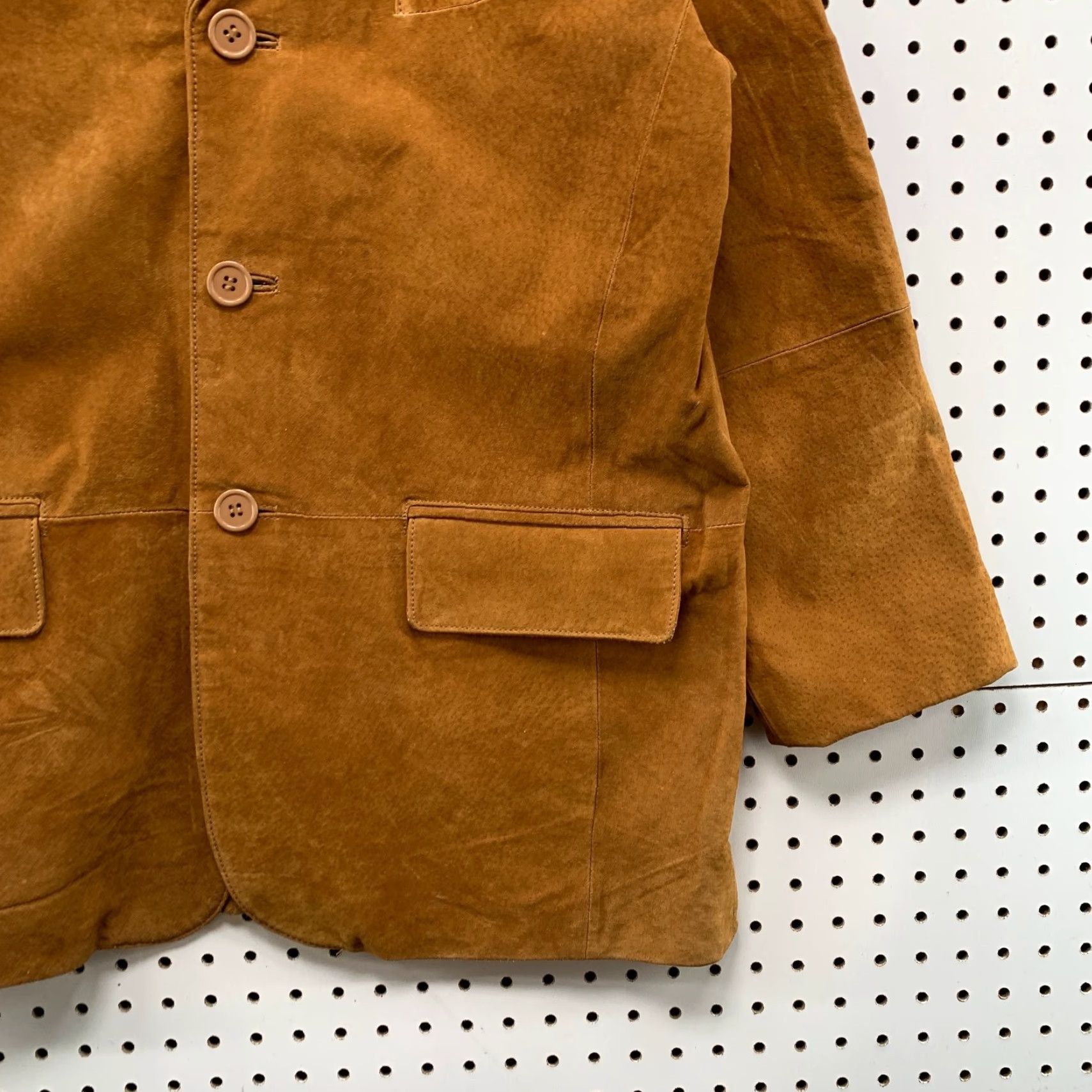 Haband Haband Executive Division Suede Blazer Jacket Mens Large Brown Sports Coat Size 42R - 6 Thumbnail