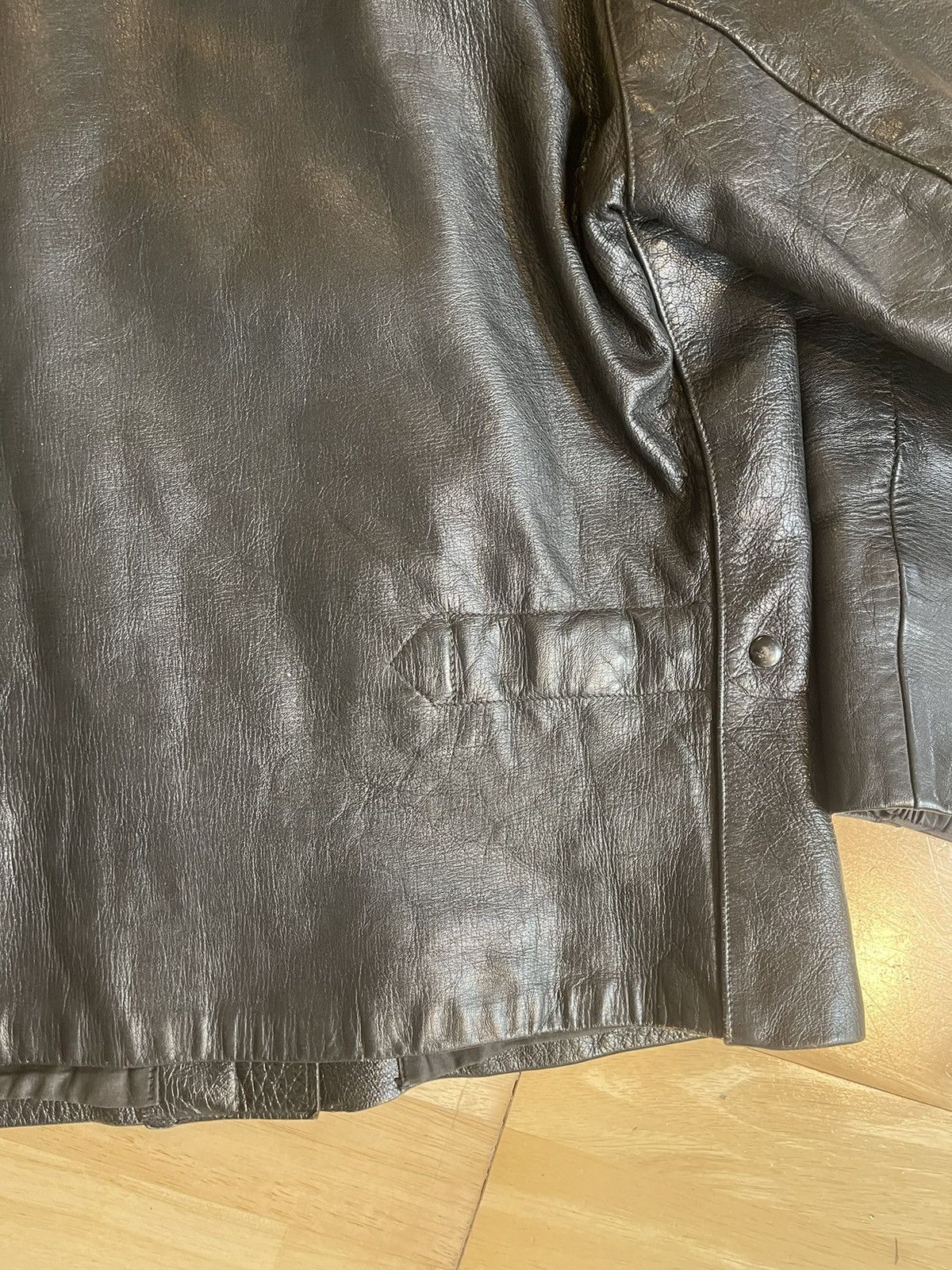 Other Rare Vintage 1970's Italien Military Leather Tank Jacket (L) Size US L / EU 52-54 / 3 - 17 Thumbnail