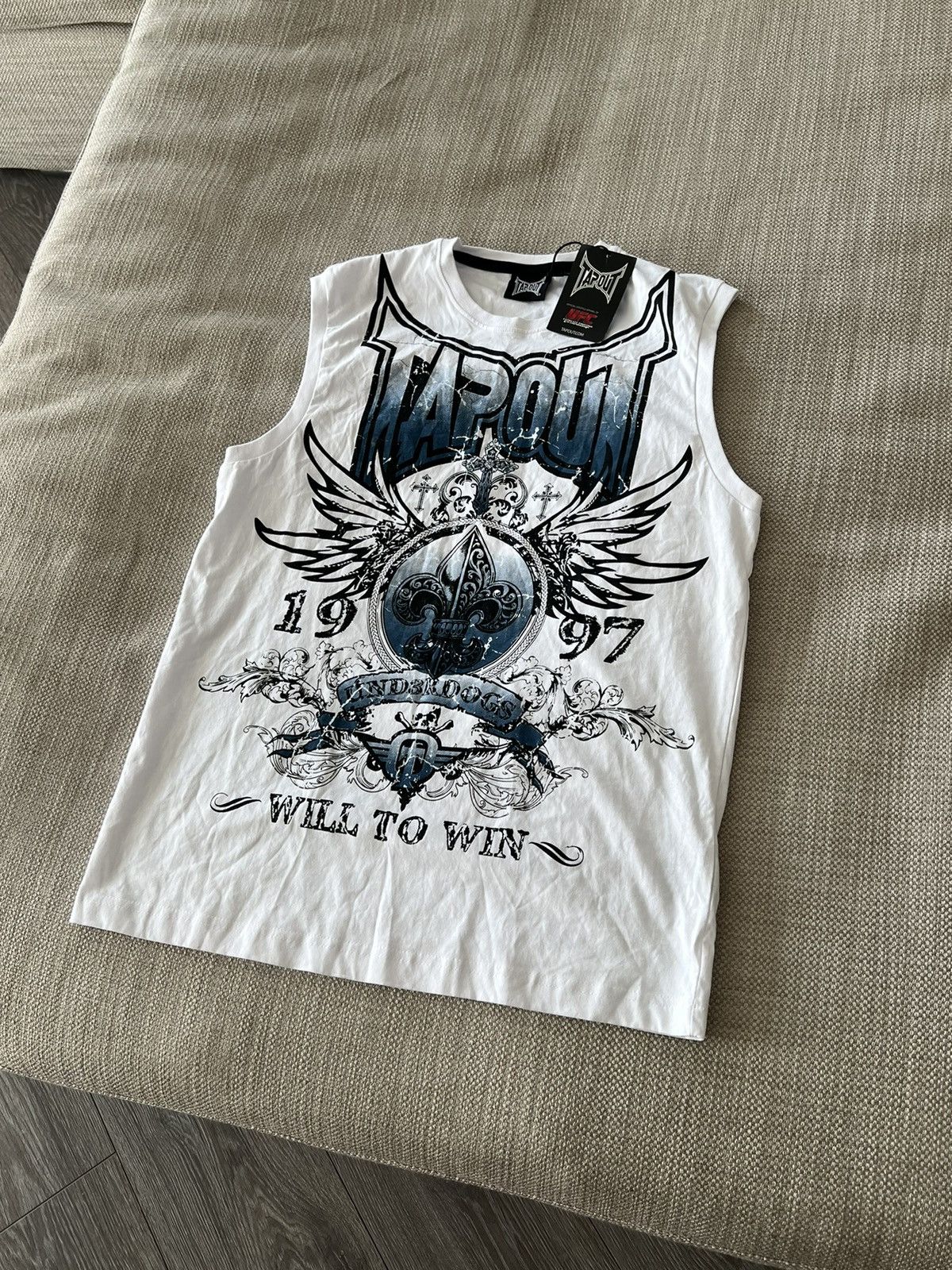 Affliction × Tapout × Vintage CRAZY Vintage Y2K Affliction UFC Style Tapout T-Shirt Tee Size US M / EU 48-50 / 2 - 2 Thumbnail