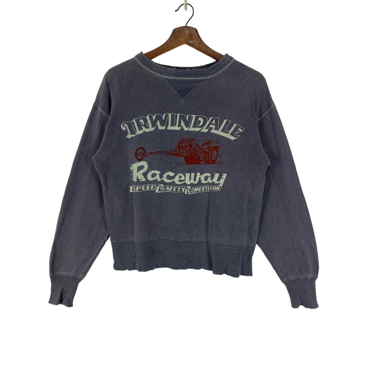 Vintage Vintage Irwindale Raceway Racing Crewneck Sweatshirt Size M / US 6-8 / IT 42-44 - 1 Thumbnail