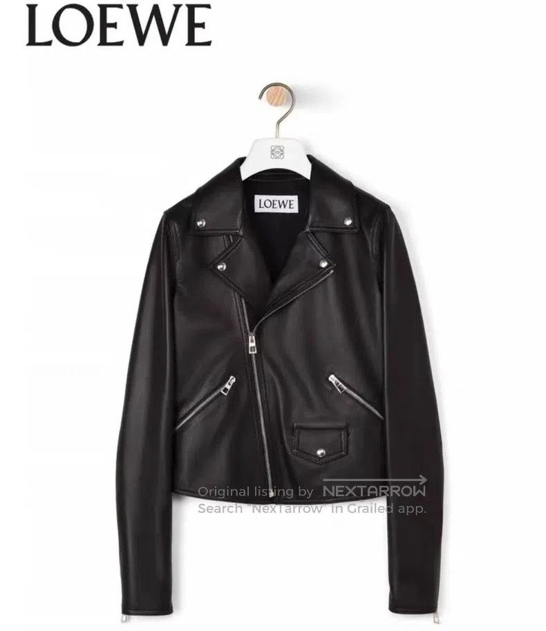 Other Loewe Collar motorbike sheepskin jacket leather jacket Size US M / EU 48-50 / 2 - 1 Thumbnail