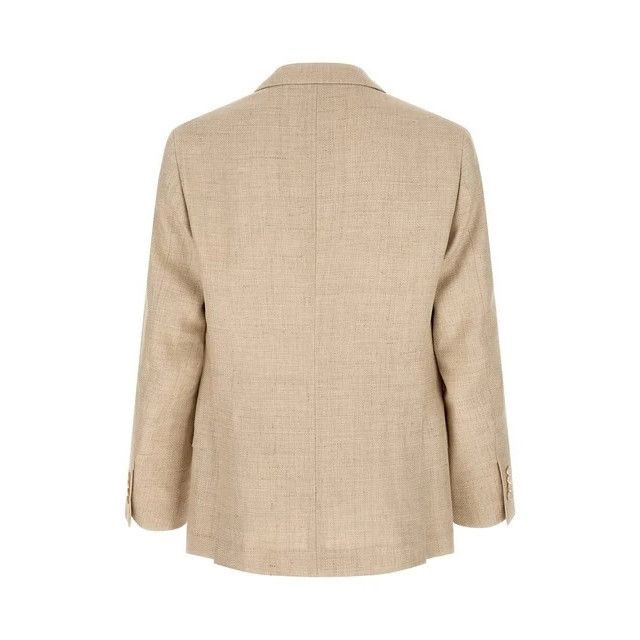 Brunello Cucinelli BRUNELLO CUCINELLI Beige Hopsack Suit New & Authentic (Men's Size US L / EU 52-54 / 3 - 2 Thumbnail