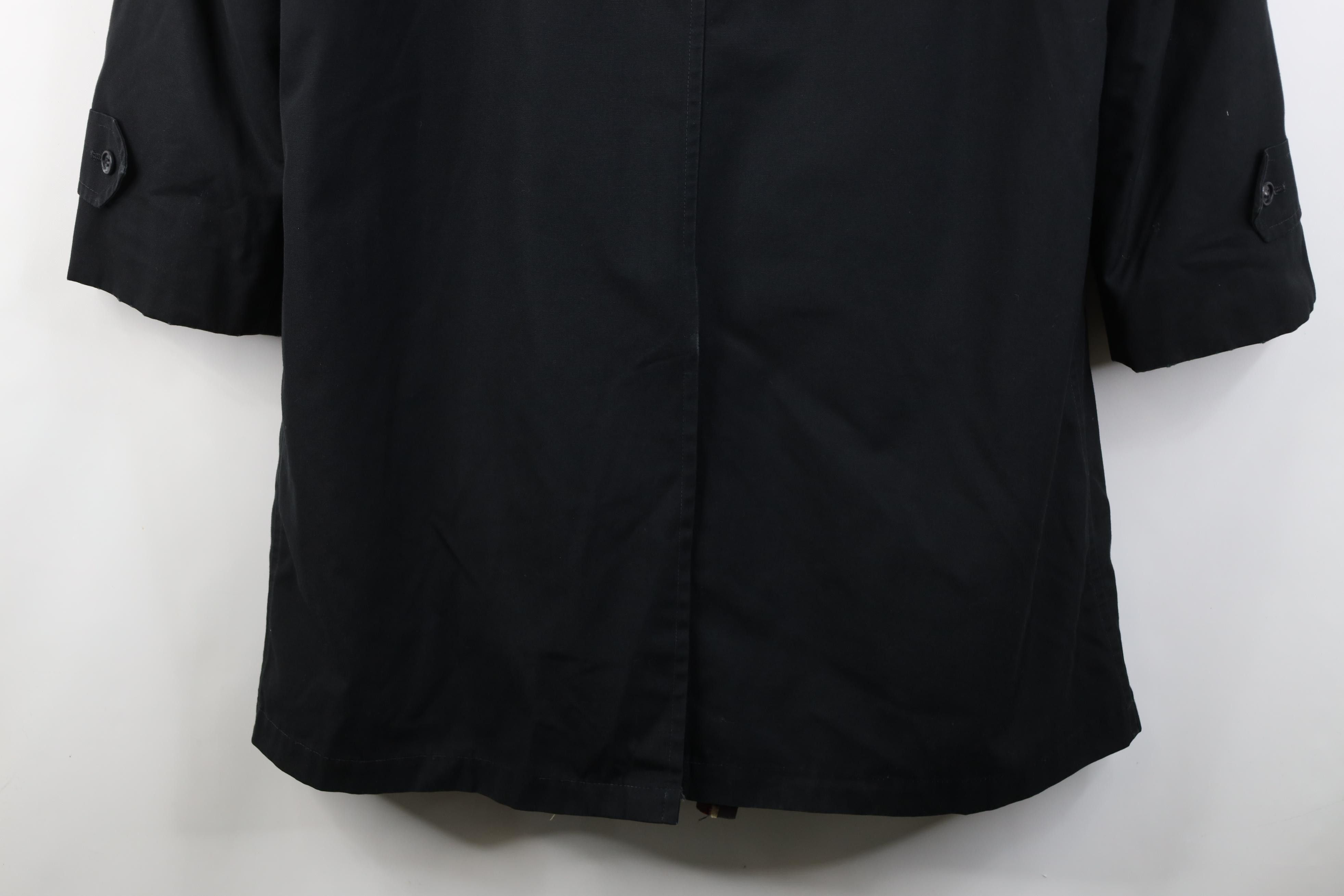 Vintage Vintage 50s 60s Lined Trench Coat Rain Jacket Black USA Size US L / EU 52-54 / 3 - 22 Thumbnail