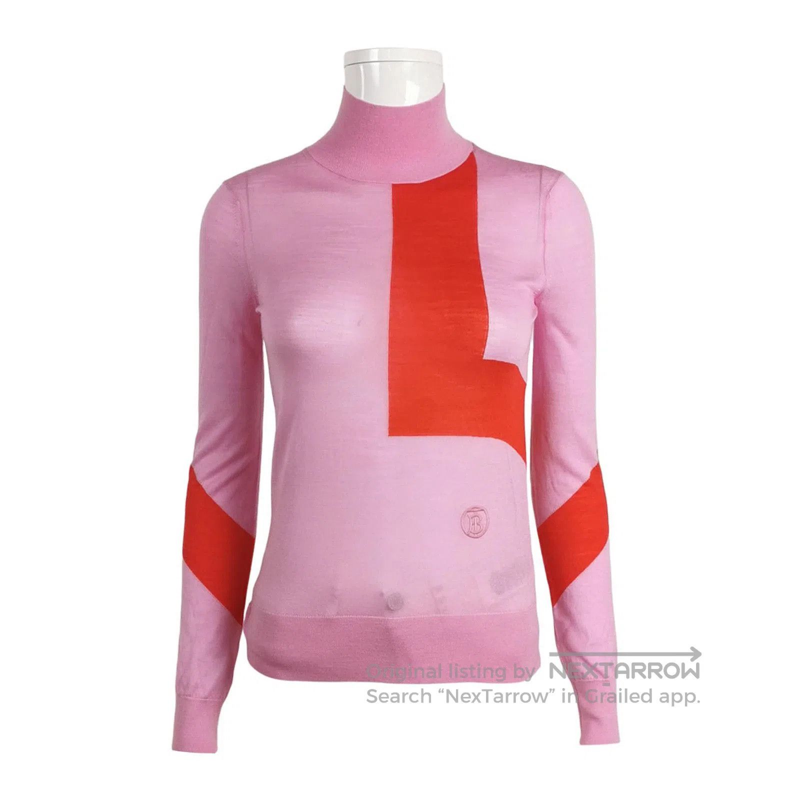 Burberry Burberry Color-Block Wool-Silk Blend Turtleneck Sweater . Size US XXS / EU 40 - 1 Thumbnail