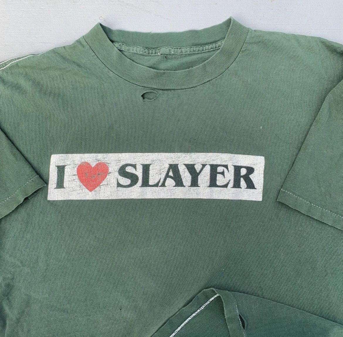 World Industries 1992 World Industries “I Love Slayer” T Shirt Size XL. RARE Size US XL / EU 56 / 4 - 3 Thumbnail