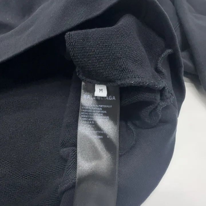 Balenciaga Balenciaga Black Long Sleeve Hoodie for Women 0079-2507 Size M / US 6-8 / IT 42-44 - 3 Thumbnail
