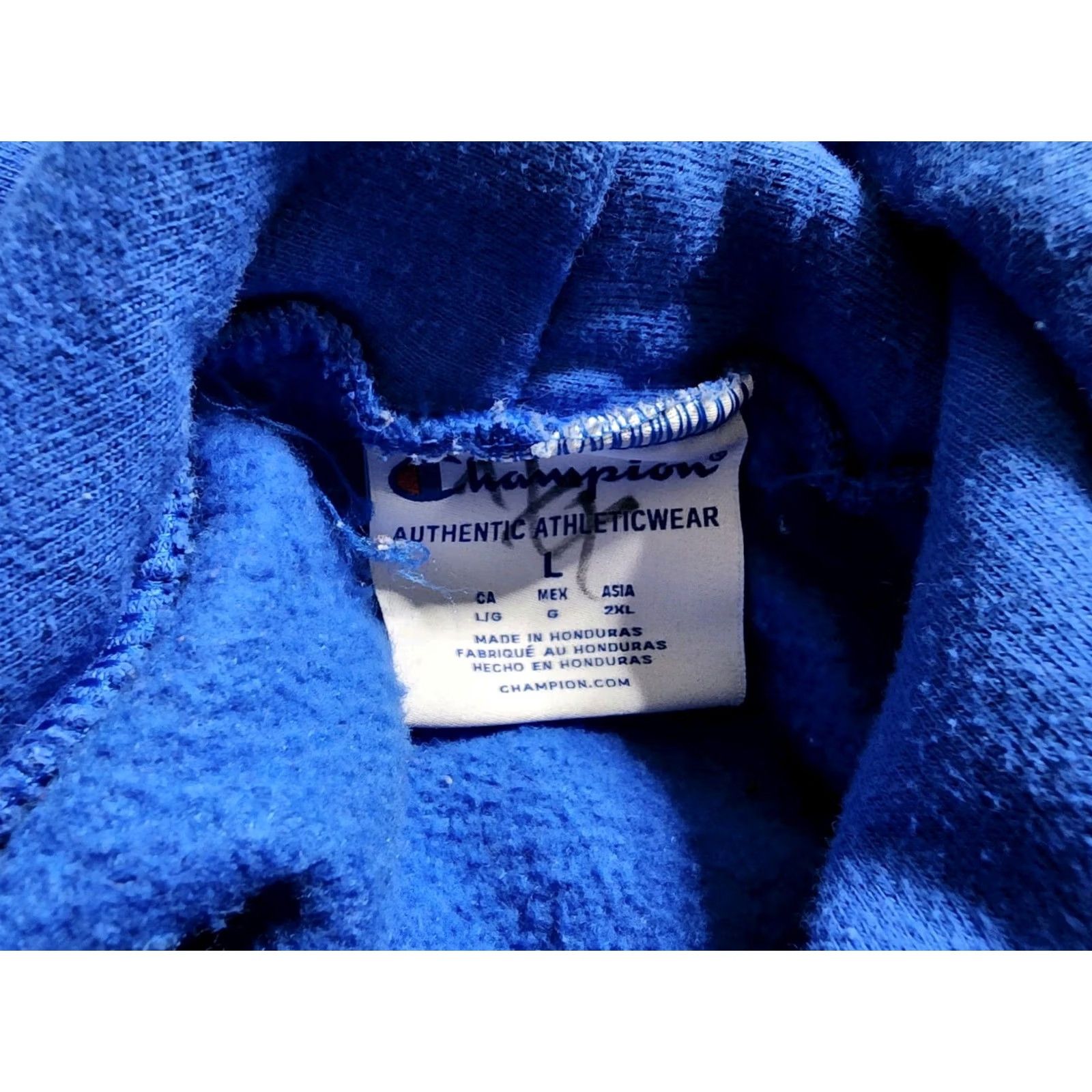 Champion Champion Hoodie Mens L Subaru Logo Car Blue Cotton Blend Fleece Graphic Print Pockets Pullover Size US L / EU 52-54 / 3 - 6 Thumbnail