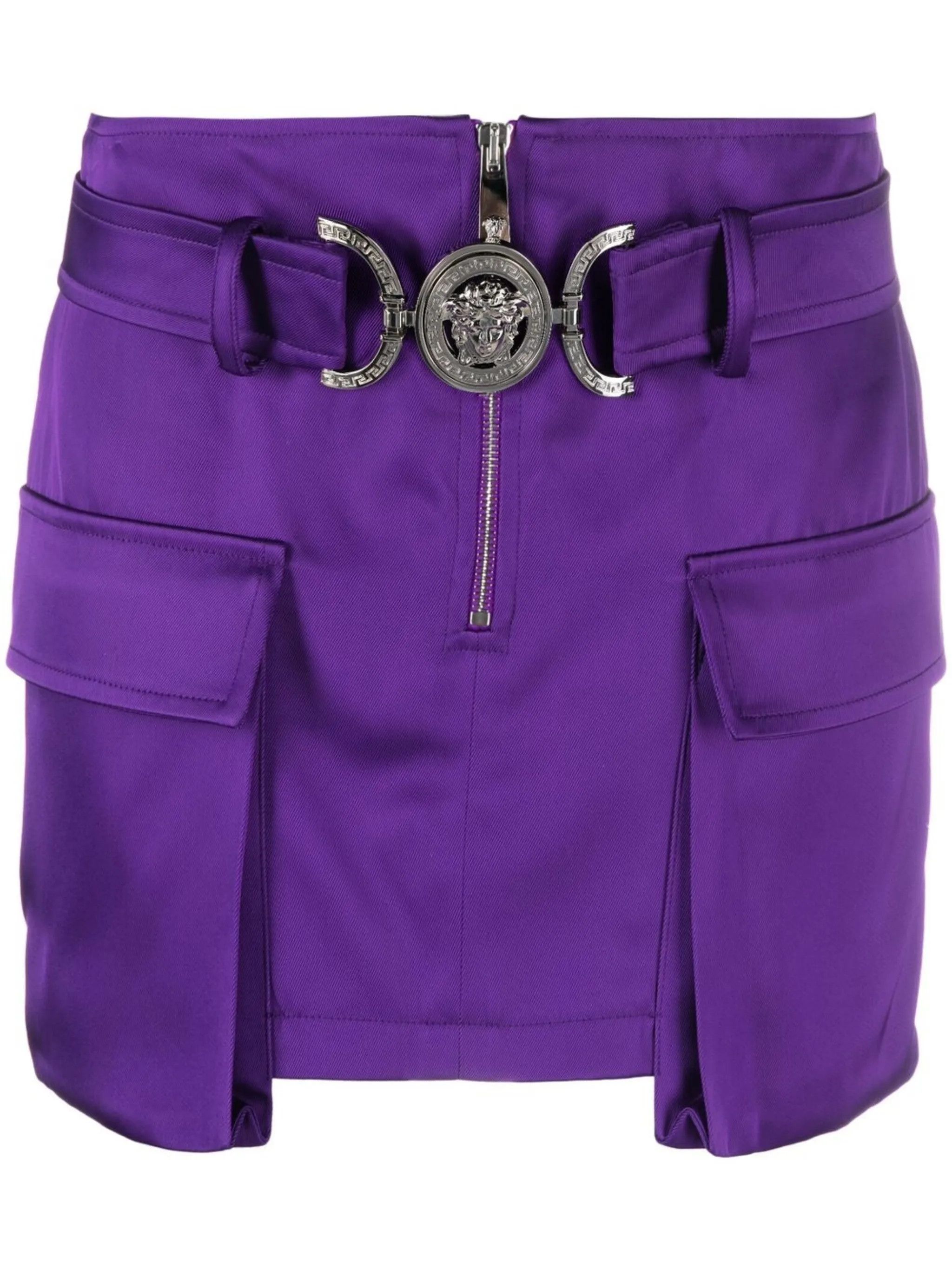 Versace o1y0226 Mini Skirt in Purple Size 28" / US 6 / IT 42 - 1 Thumbnail