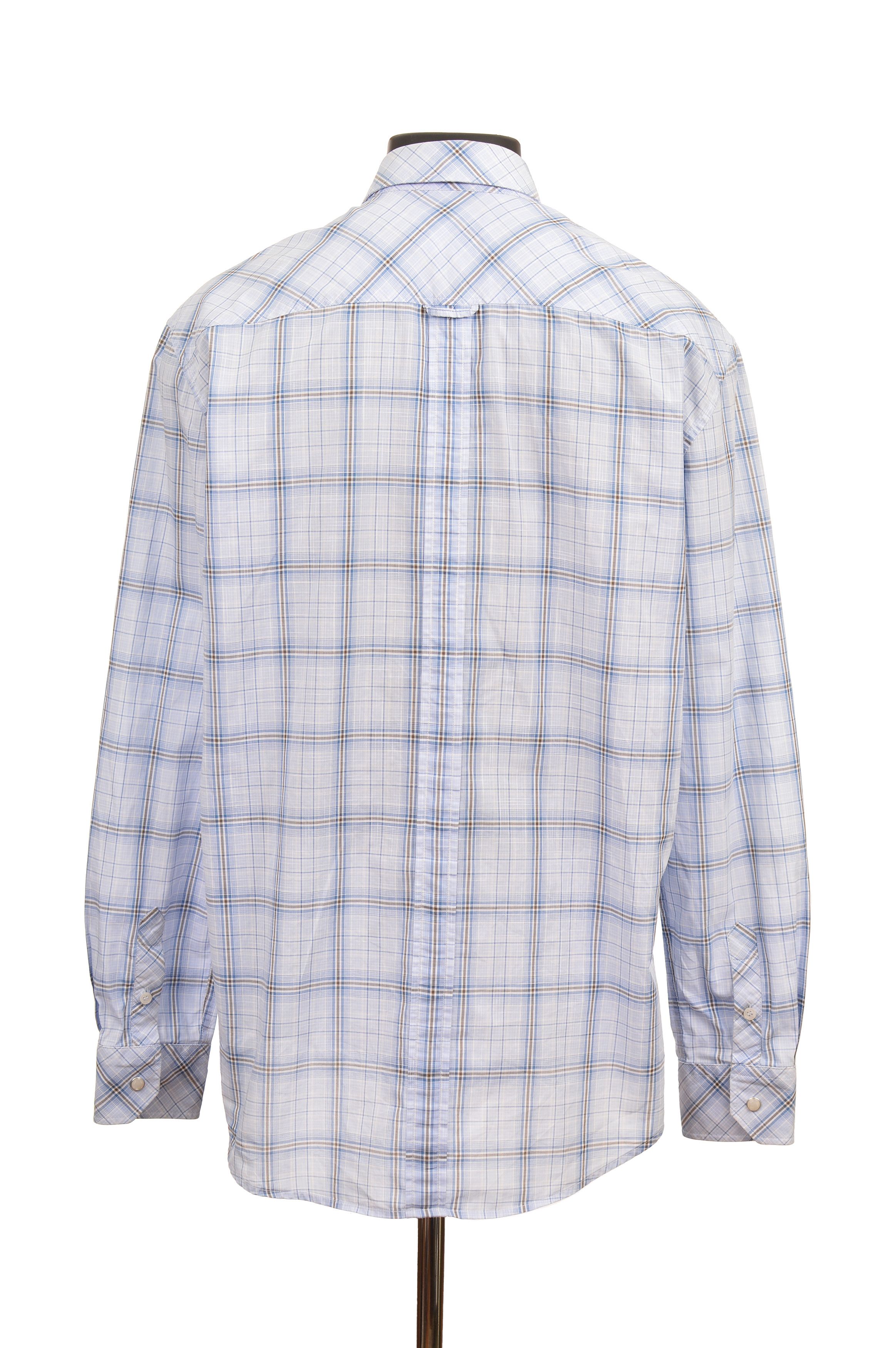 Dolce & Gabbana Vintage Dolce Gabbana Blue Check Cotton Dress Shirt Size 42S - 4 Thumbnail