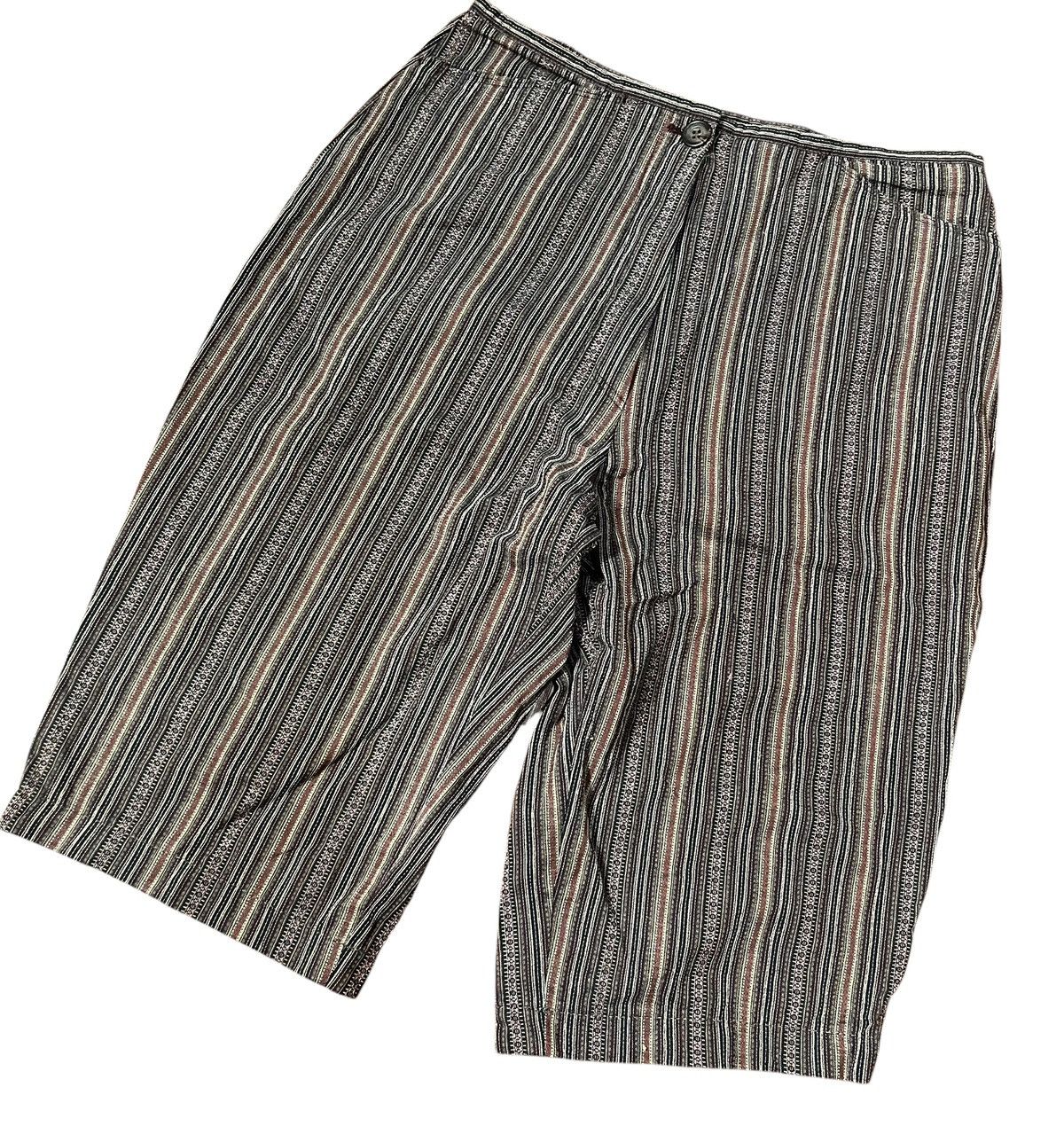 Dries Van Noten Vintage dries van noten ethnic embroidered striped shorts Size US 26 / EU 42 - 2 Thumbnail