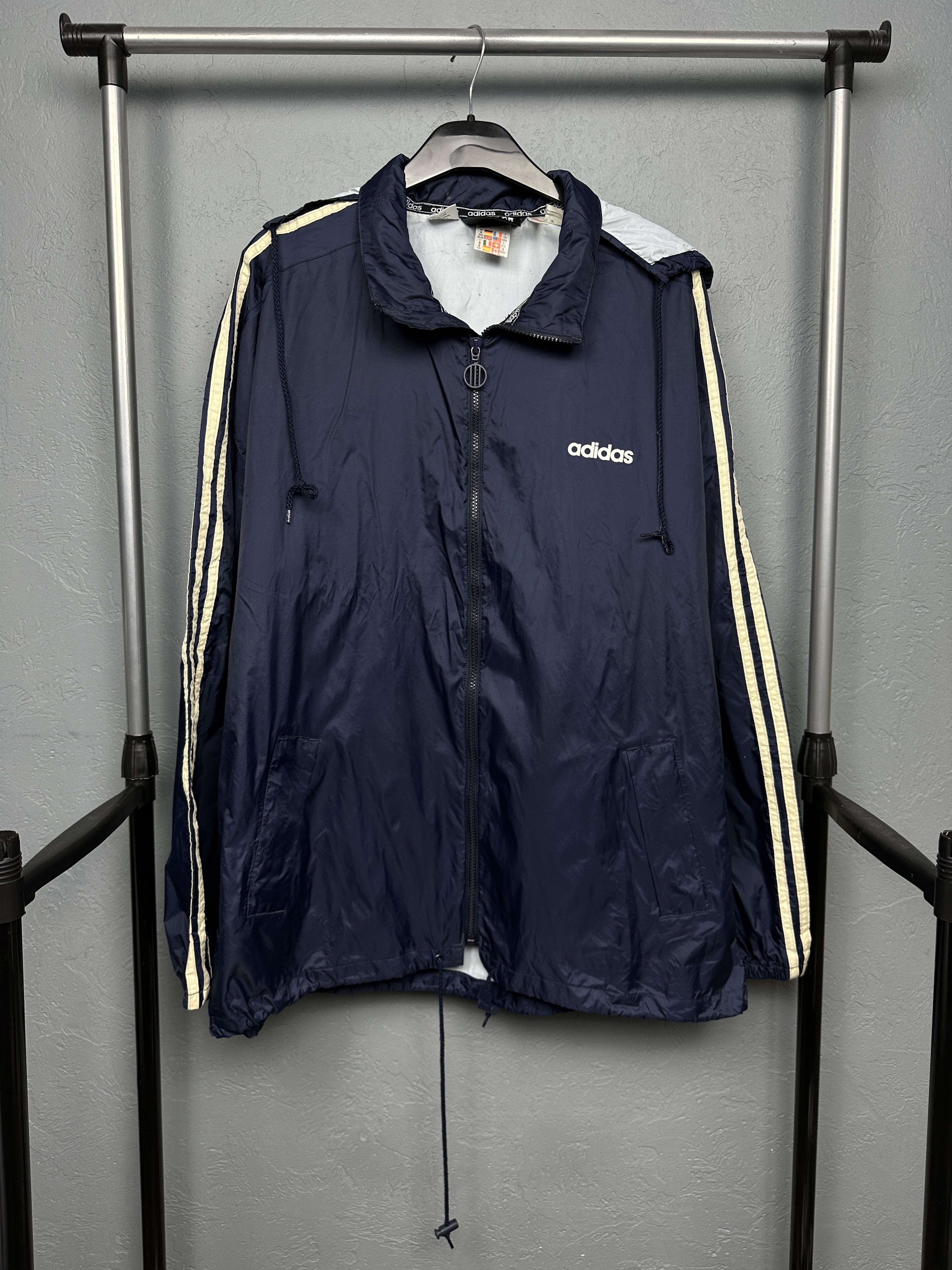 Adidas Adidas Vintage Mens Nylon Windbreaker Jacket Size US XL / EU 56 / 4 - 1 Thumbnail