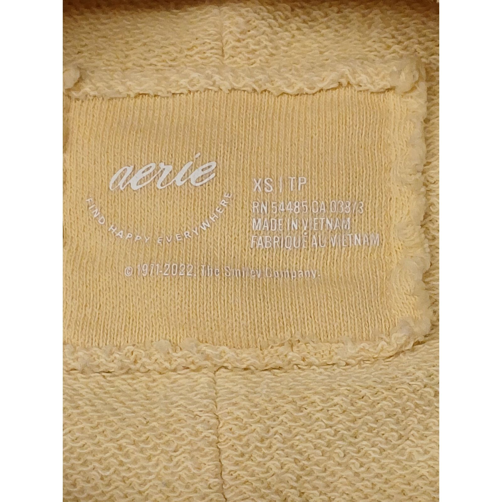 Aries Aries (XS) Yellow Long Sleeve Stretch Pullover Sweatshirt Size XS / US 0-2 / IT 36-38 - 5 Thumbnail