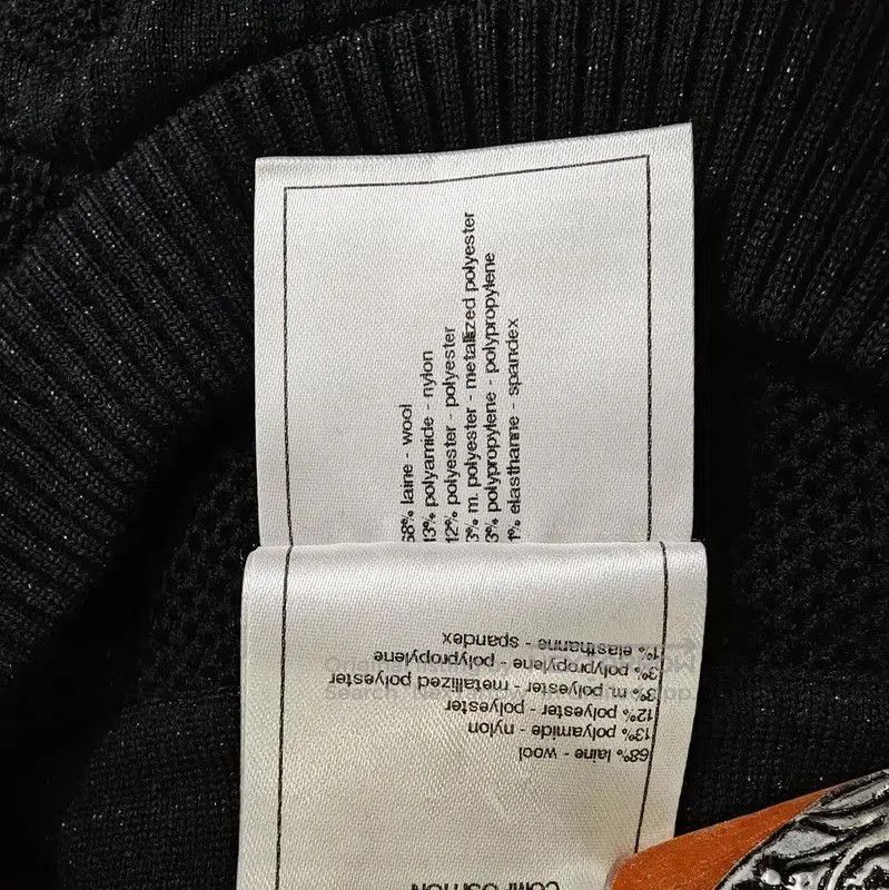 Chanel Chanel Black Cotton Long Sleeve Sweater . Size S / US 4 / IT 40 - 5 Thumbnail