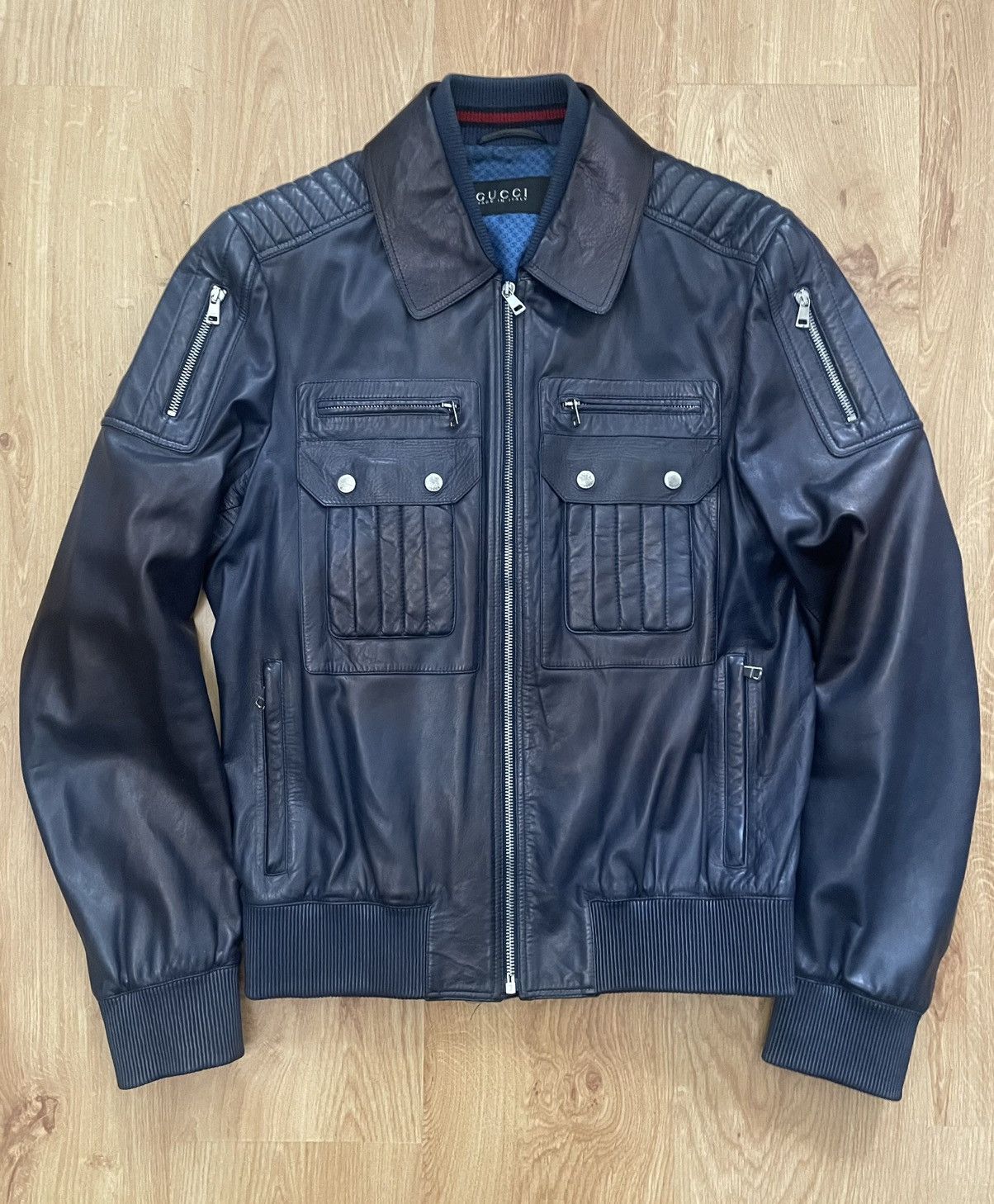 Gucci Gucci leather jacket Size US L / EU 52-54 / 3 - 1 Thumbnail