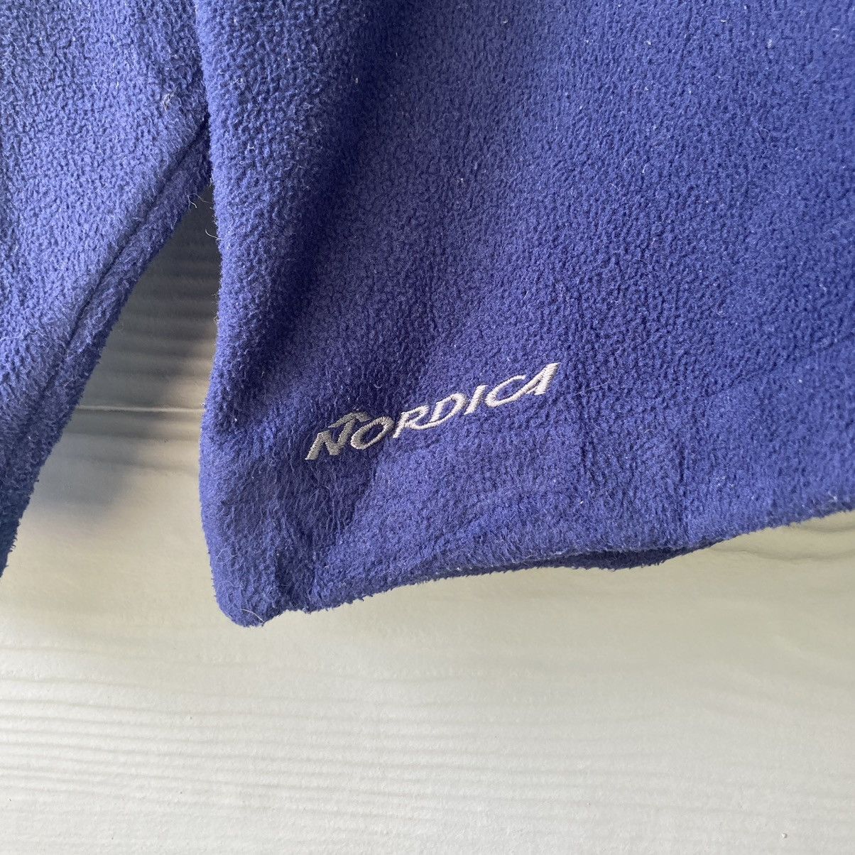 Vintage Vintage Nordica Blue Blank Fleece Sweater Size US L / EU 52-54 / 3 - 6 Thumbnail