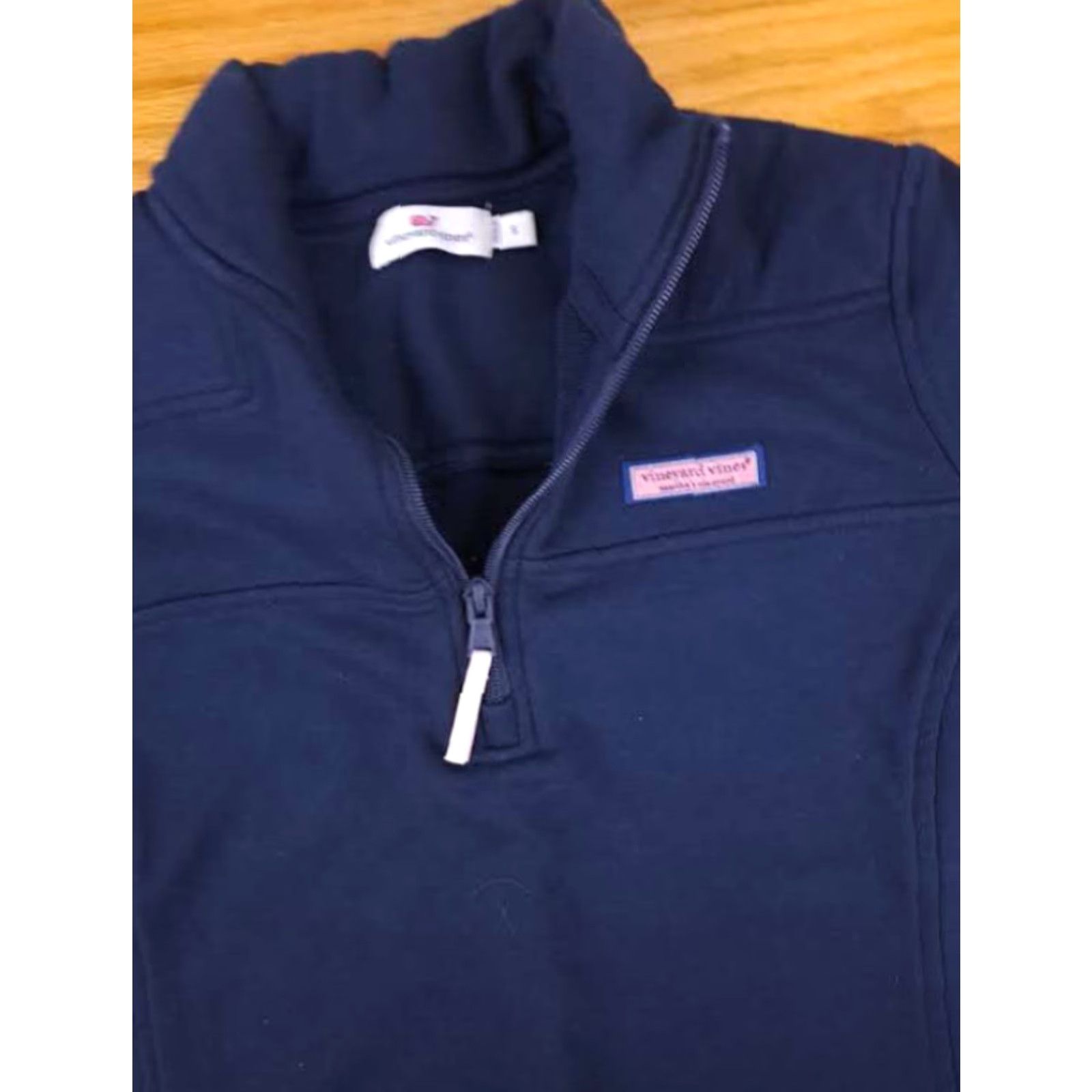 Vineyard Vines Vineyard Vines Woman Navy 1/4 Zip Cotton Fleece Size Small Pullover Casual Zip Long Sleeve Regular 1/4 Zip Womens Blue Cotton Fleece Vintage No Size S / US 4 / IT 40 - 3 Thumbnail