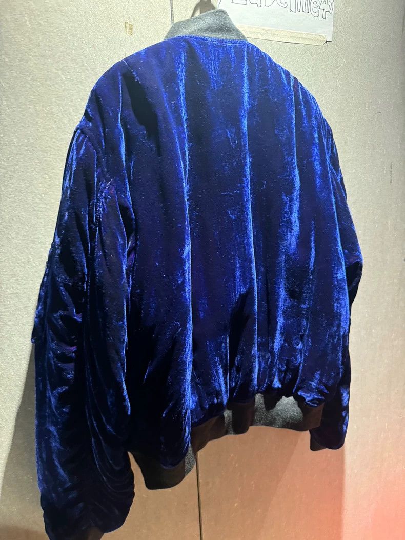 Haider Ackermann HAIDER ACKERMANN FW15 Purple Velvet Baseball Jacket 2502-N Size US L / EU 52-54 / 3 - 8 Thumbnail