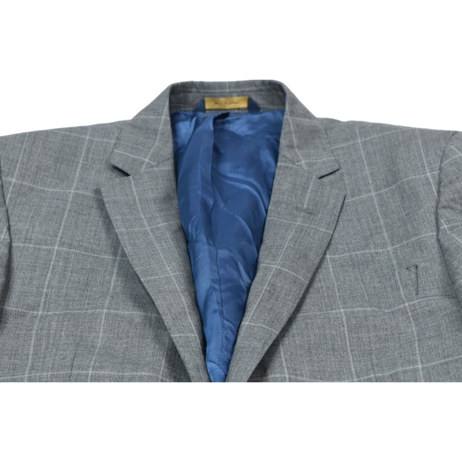 Brooks Brothers Brooks Brothers Blazer Mens 38R Gray Plaid Wool Slim 2-Button Notch Lapel Single-Breasted Regular Jacket Coat Spring Fall Winter Vintage: No Size 38R - 3 Thumbnail