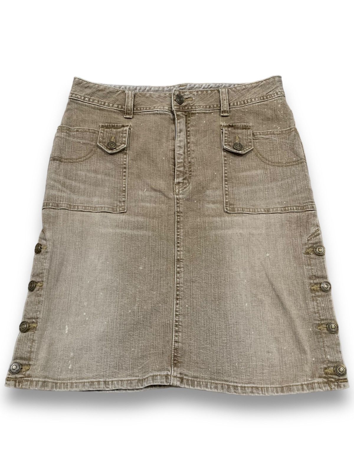 Japanese Brand Vintage Japanese Brand Washed Denim Mini Skirt Jeans Size 29" - 1 Thumbnail