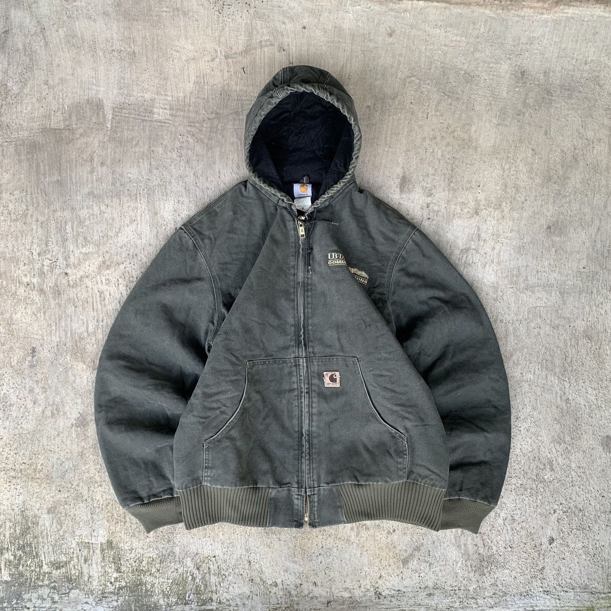 Carhartt × Made In Usa × Vintage Carhartt J130 Moss active Jacket 