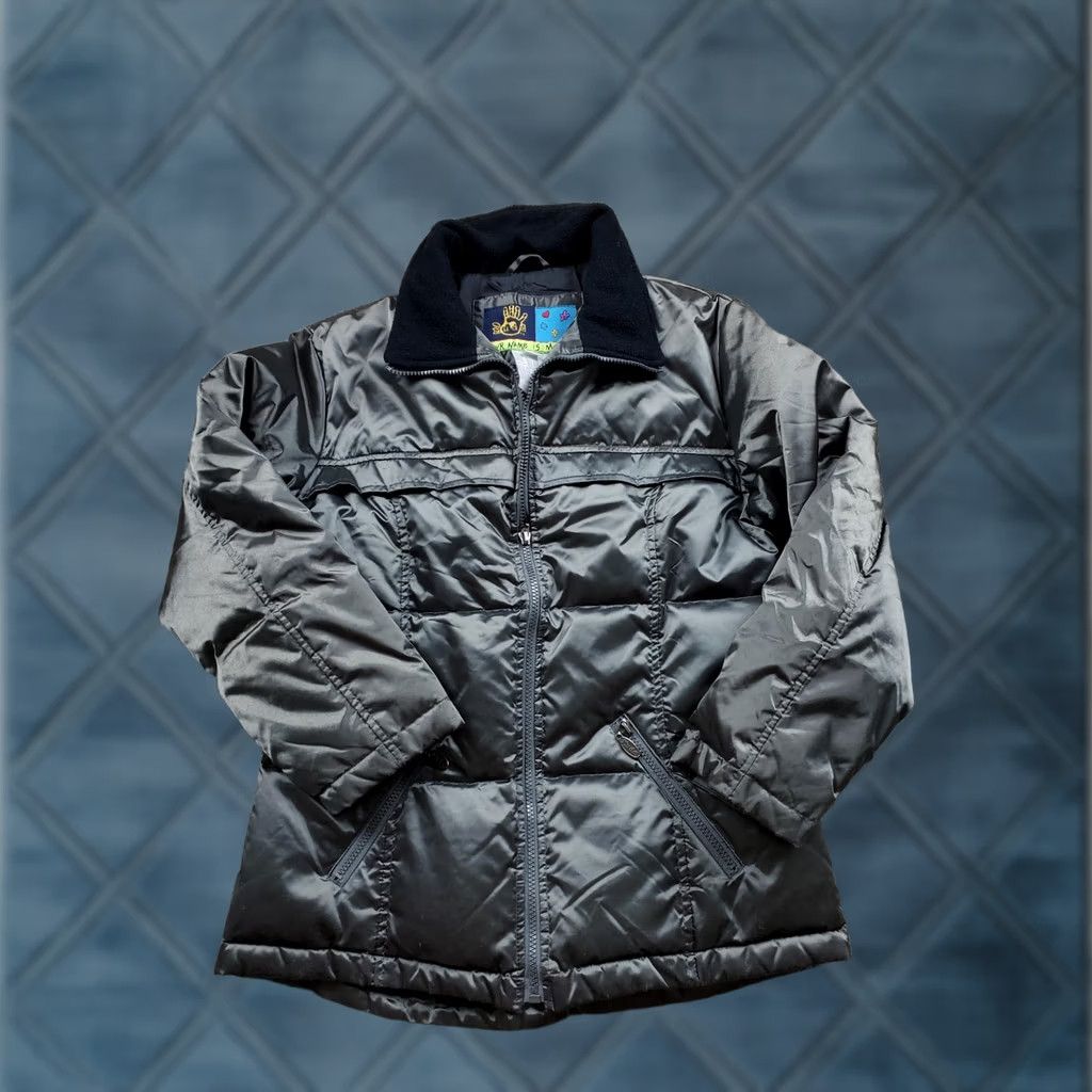 Vintage VINTAGE Mudd Puffer Jacket Womens M Gray Full Zip Satin Long Sleeve Y2K Size M / US 6-8 / IT 42-44 - 1 Thumbnail