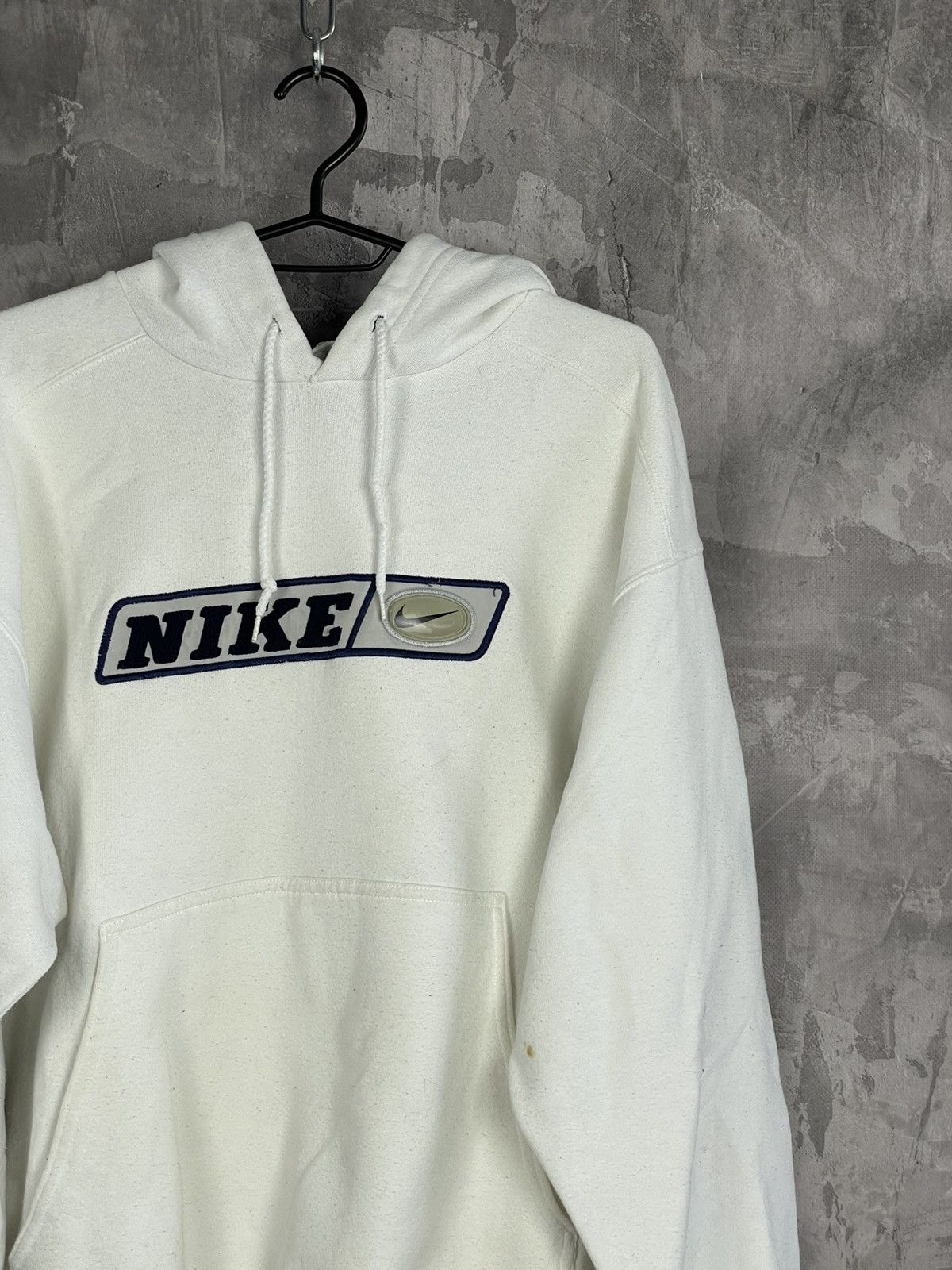 Nike × Vintage Nike Vintage Hoodie Y2K Drill Big Logo Streetwear Size US M / EU 48-50 / 2 - 4 Thumbnail