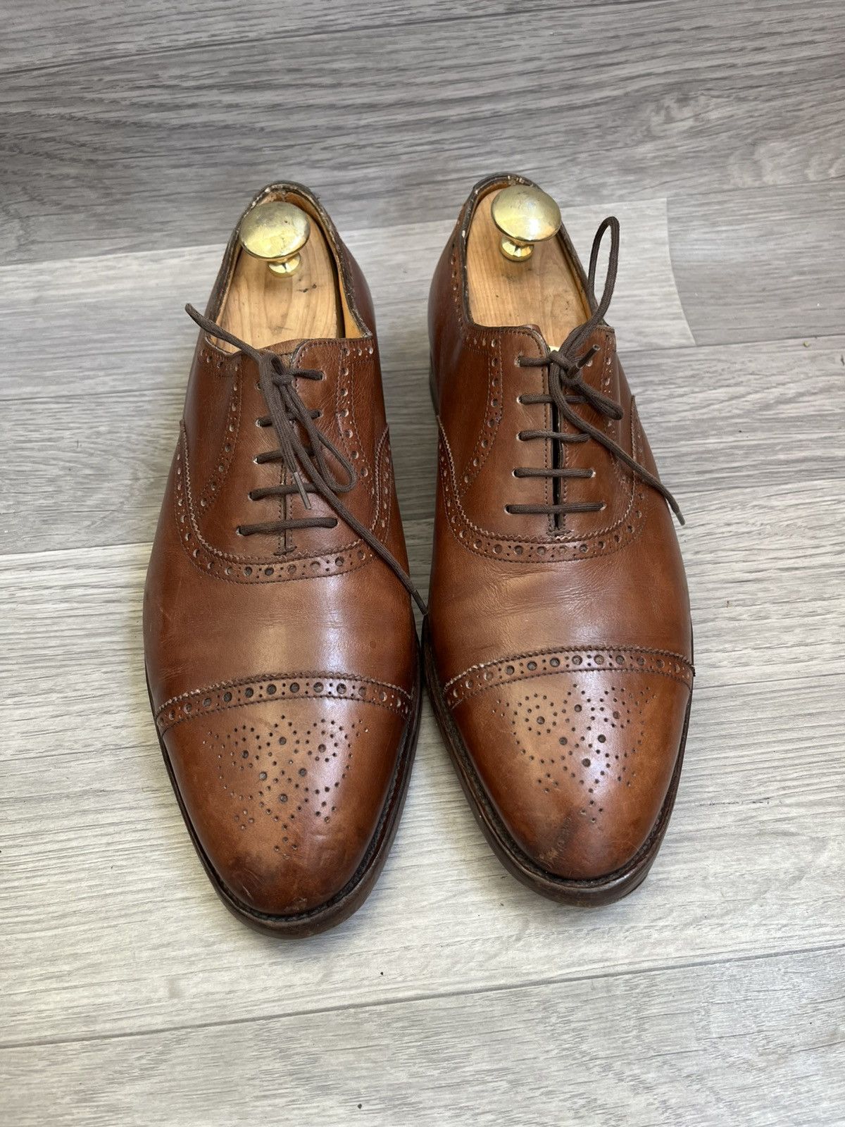 John Lobb John lobb Seymor cap-toe brouges lace up shoes sz 8.5EE Size US 9.5 / EU 42-43 - 3 Thumbnail